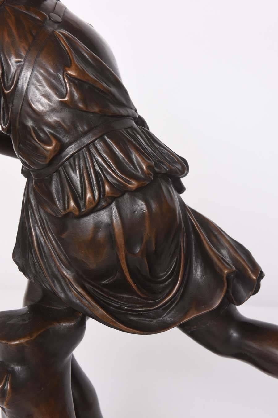  Bronze Sculpture of Atalanta by the F. Barbedienne Foundry In Good Condition For Sale In West Palm Beach, FL