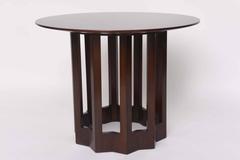Mid-Century Modern Round Side Table in Walnut by Harvey Probber, 1960s