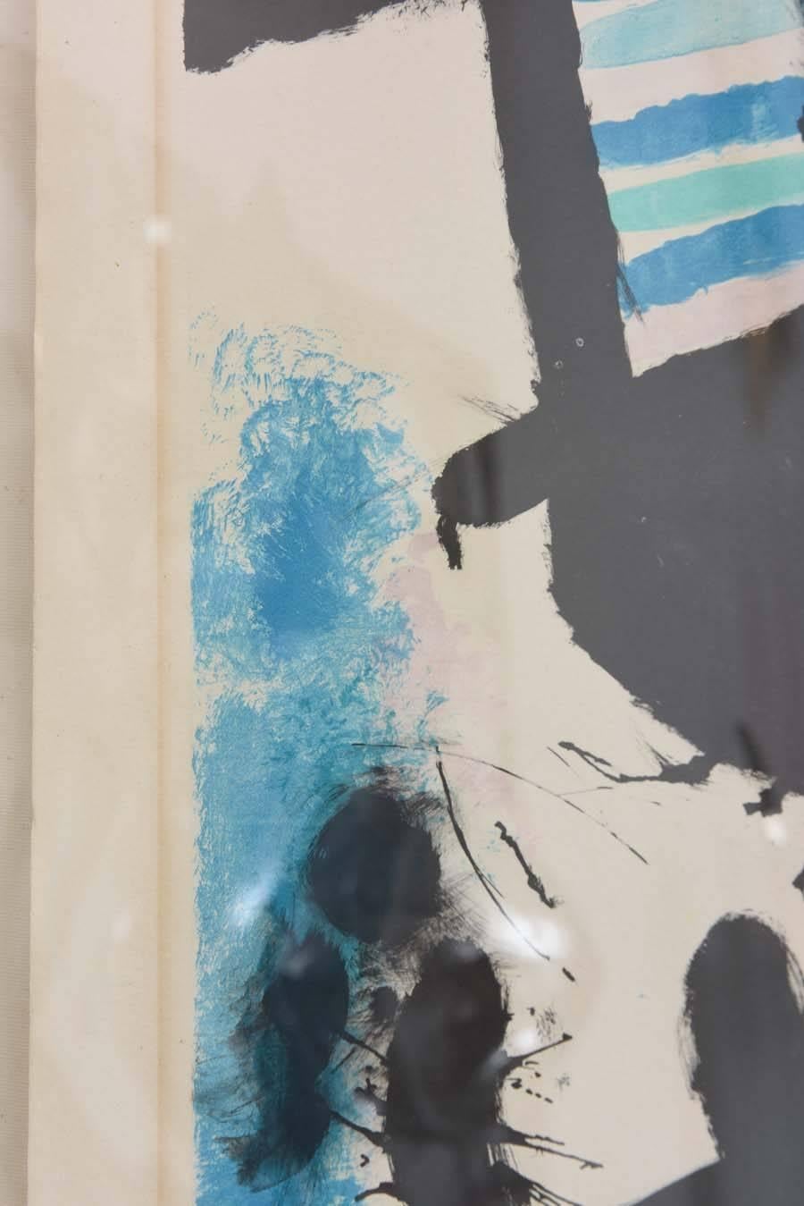 1960s, Joan Miro Lithograph 20/375, Pencil Signed and Embossed In Good Condition In West Palm Beach, FL