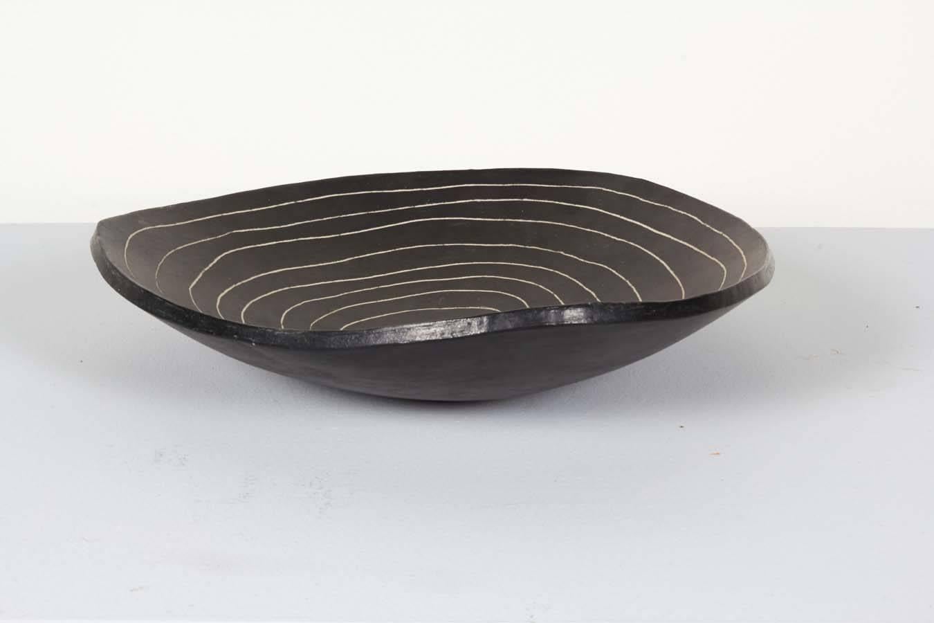 Etched Ceramic Bowl by Marianne Vissiere