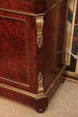 19th Century Continental Bronze-Mounted Amboyna Wood, China/ Display Cabinet