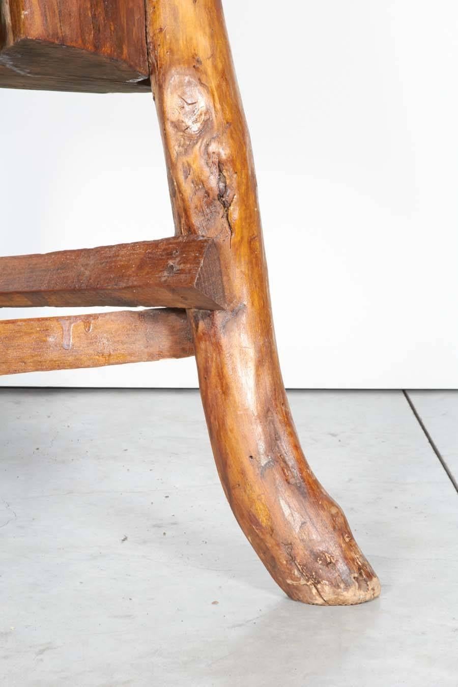 Thick Rustic Chinese Butcher Block Stool/Table In Good Condition In New York, NY