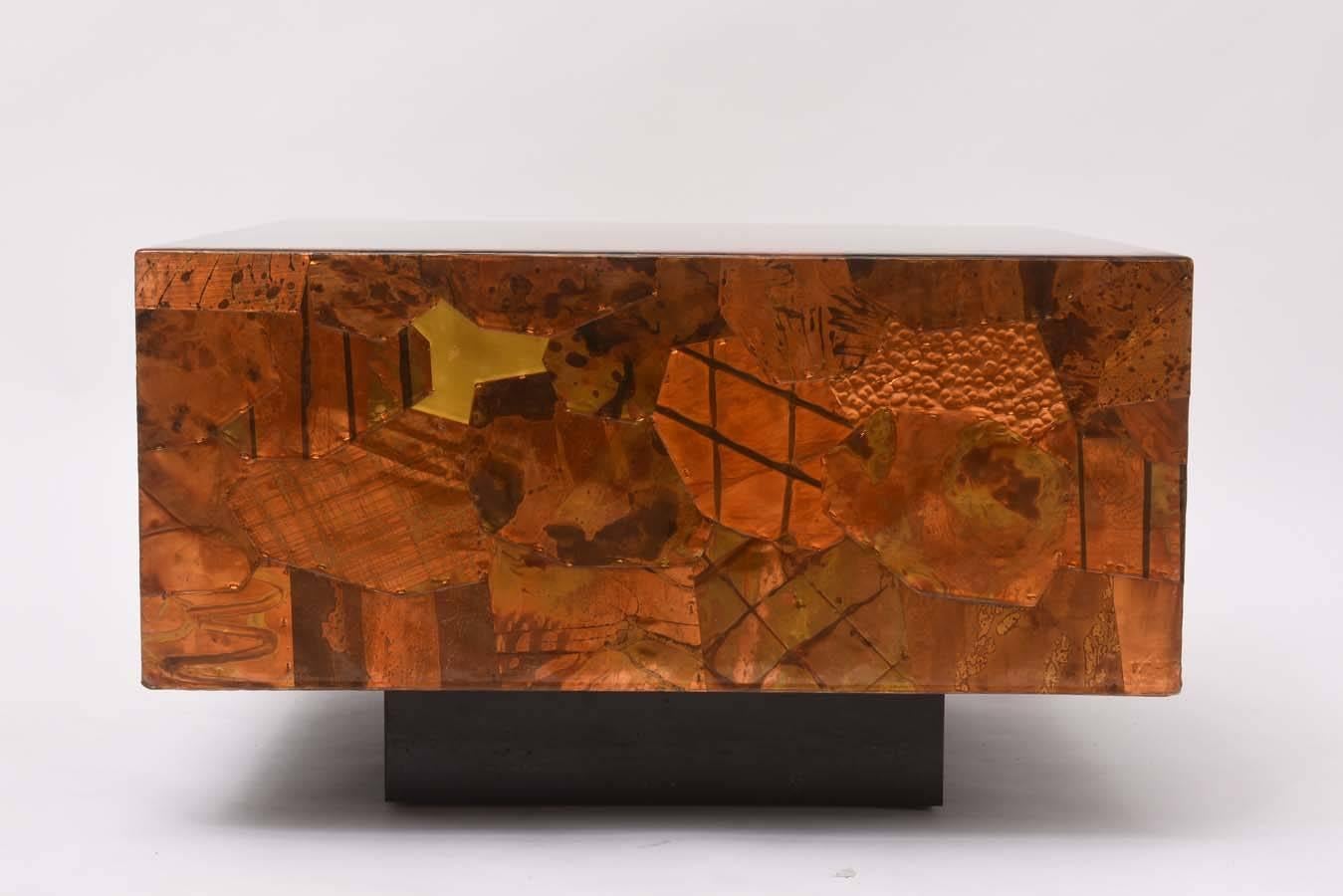 Brutalist Copper-Clad Coffee Table in the Manner of Paul Evans 2