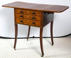 Antique Regency Mahogany Drop-Leaf Side Table