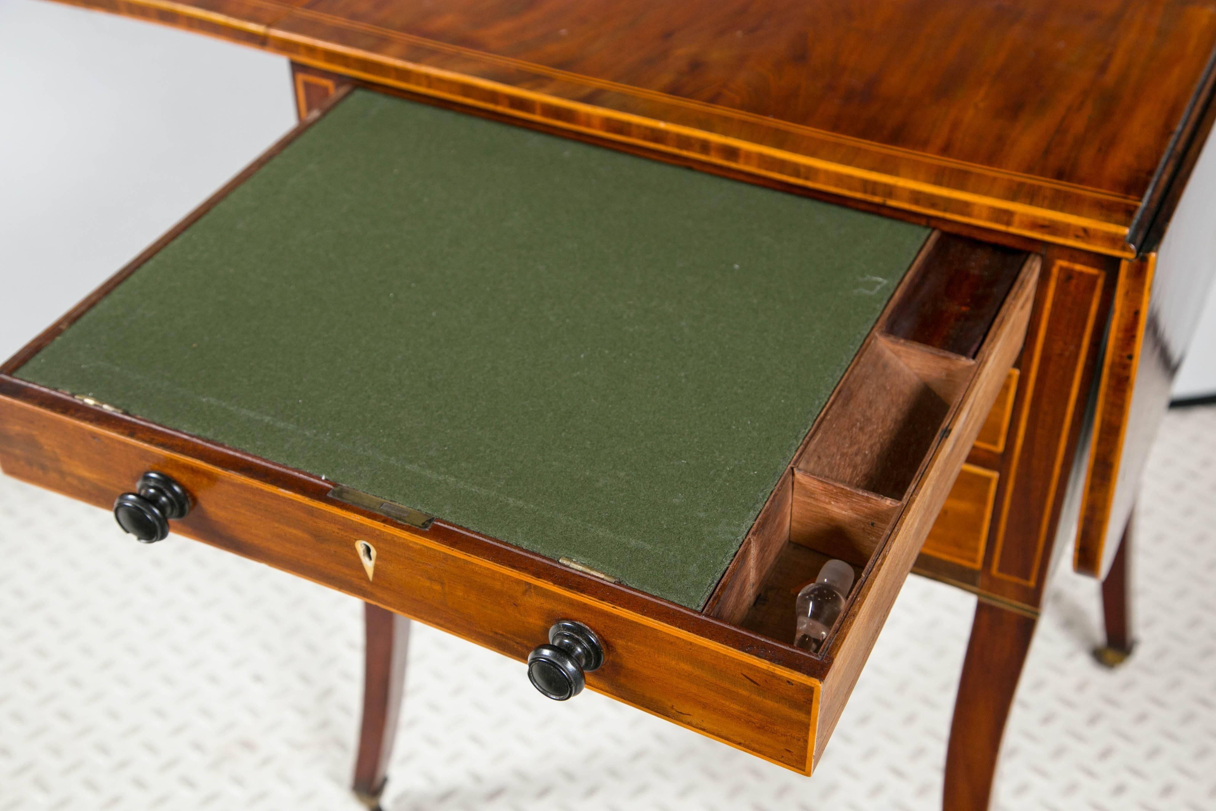 19th Century Antique Regency Mahogany Drop-Leaf Side Table