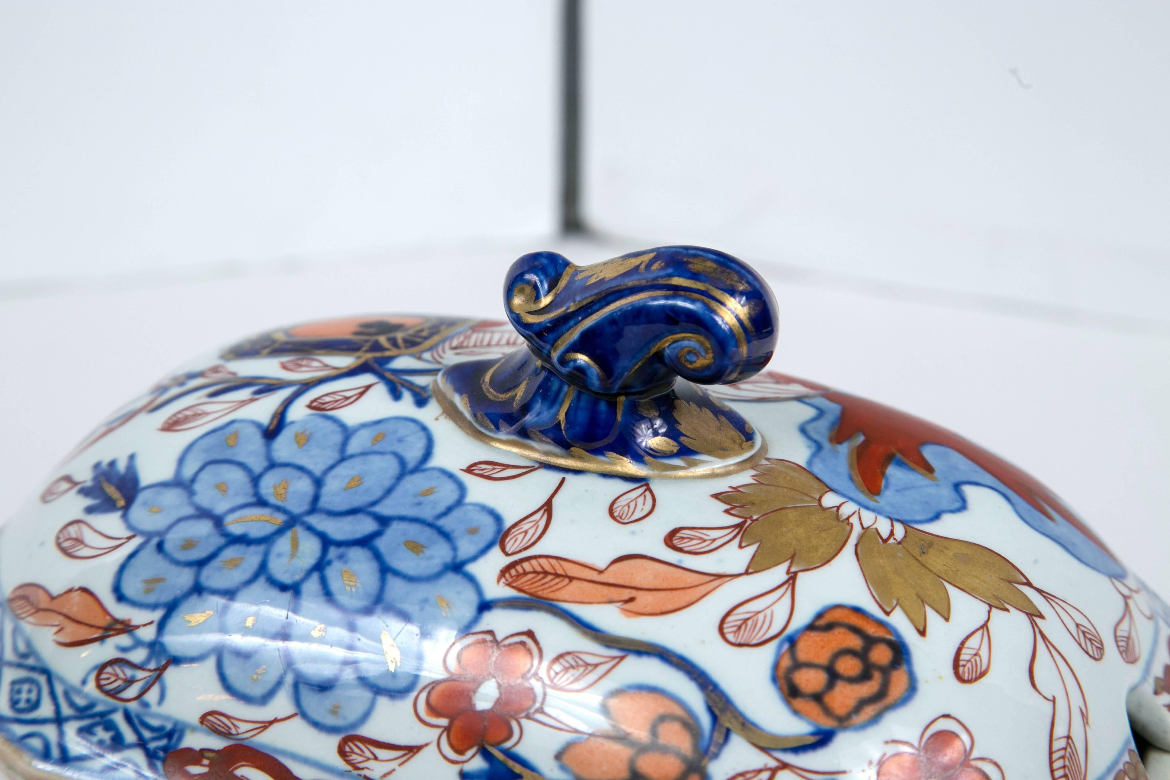 English Masons Ironstone Tureen with Lid