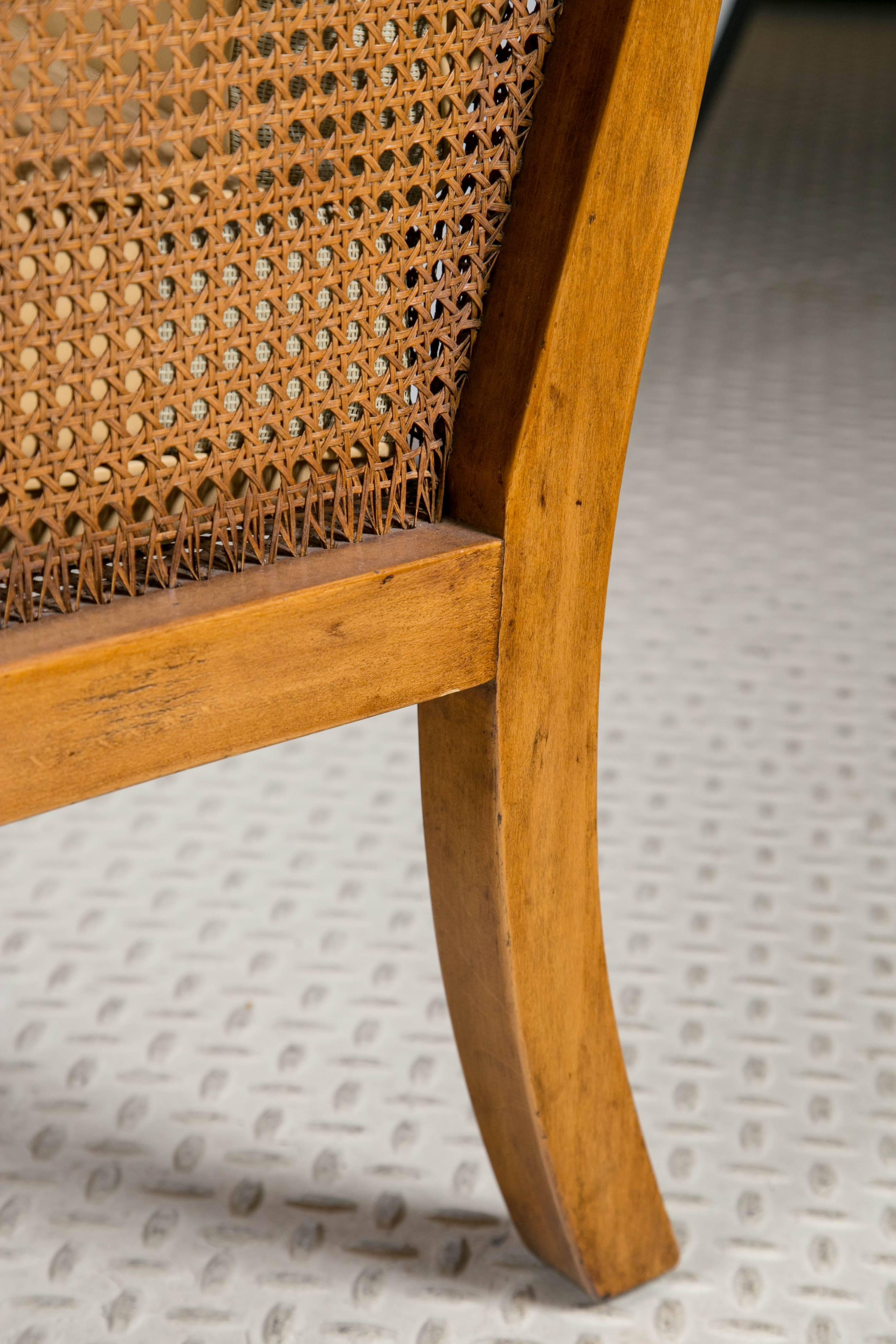 Contemporary Pair of Rose Tarlow Cane Chairs