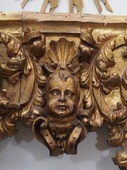 Baroque Style Italian 19th Century Gilded and Wood Carved Fragment
