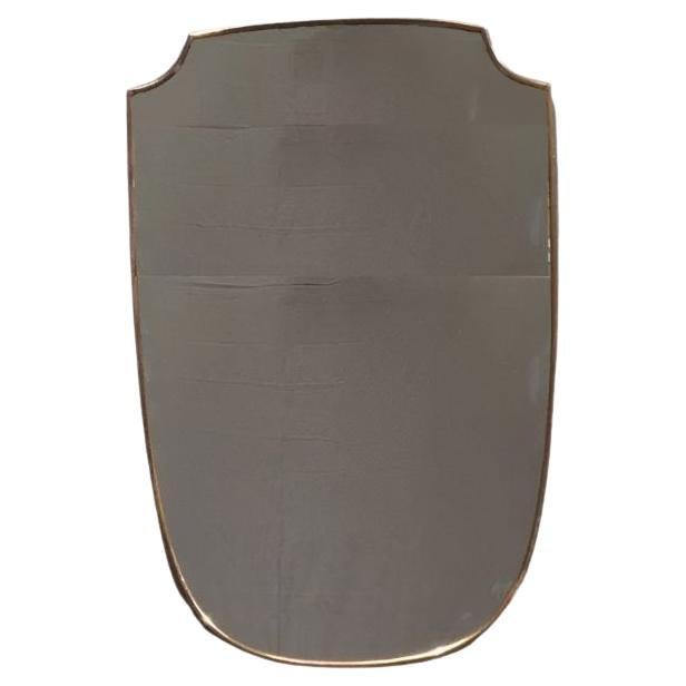 1950s Italian Shield Shape Wall Mirror