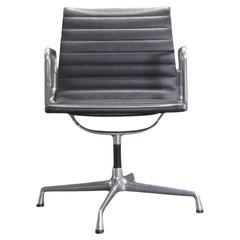 Vitra Black Leather Alu EA 117 Aluminium Office Chair by Charles & Ray Eames