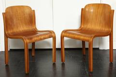 Pair of Mid-Century Molded Beechwood Side Chairs
