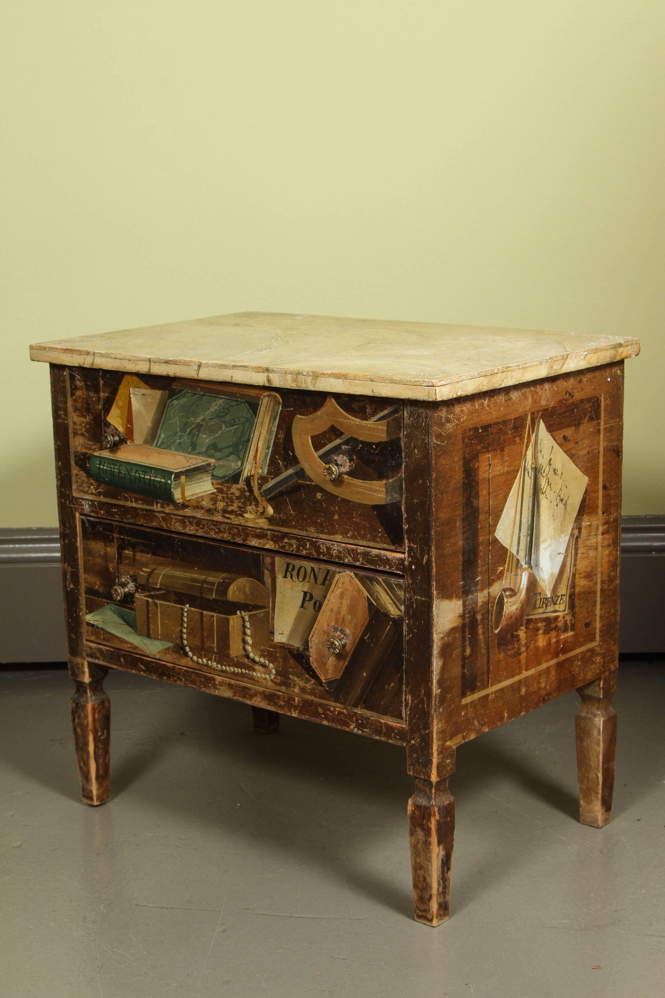 An Italian Miniature Apprentice-Painted Commode, 20th Century 1