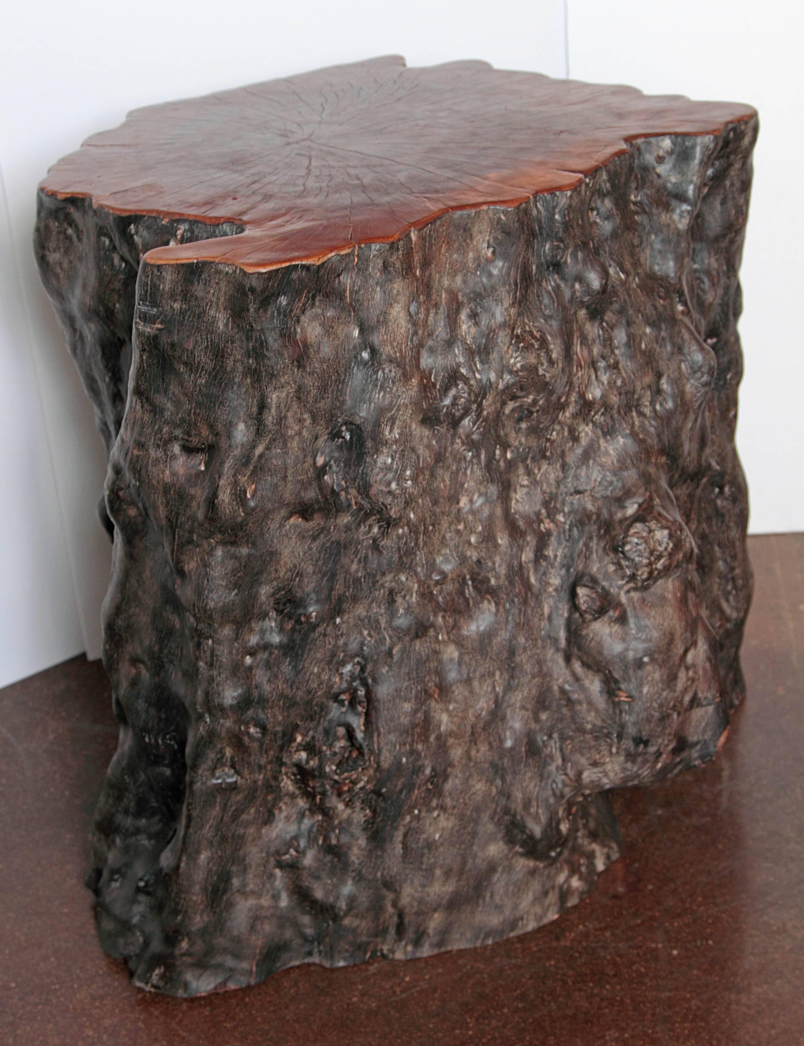 Organic Lychee Wood End Table or Table Base 2