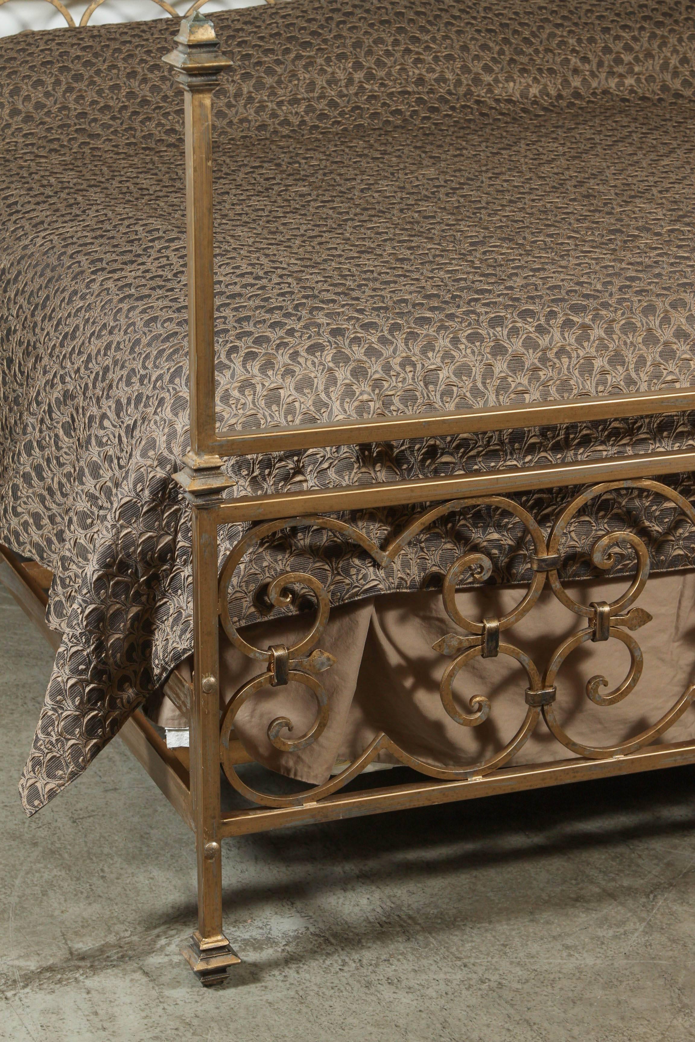American Hollywood Regency Bed in the Style of Nancy Corzine