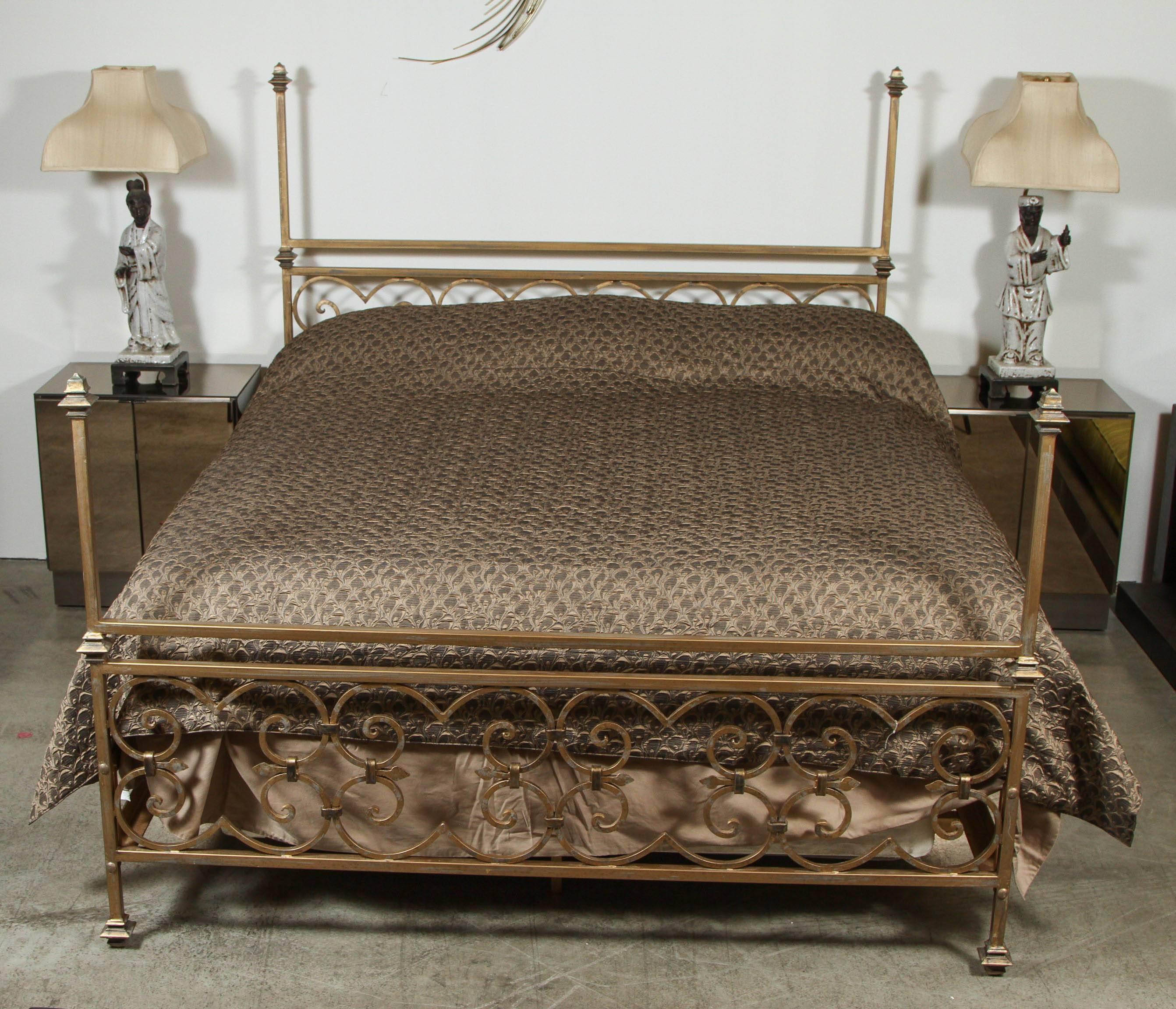 Hollywood Regency Bed in the Style of Nancy Corzine 1