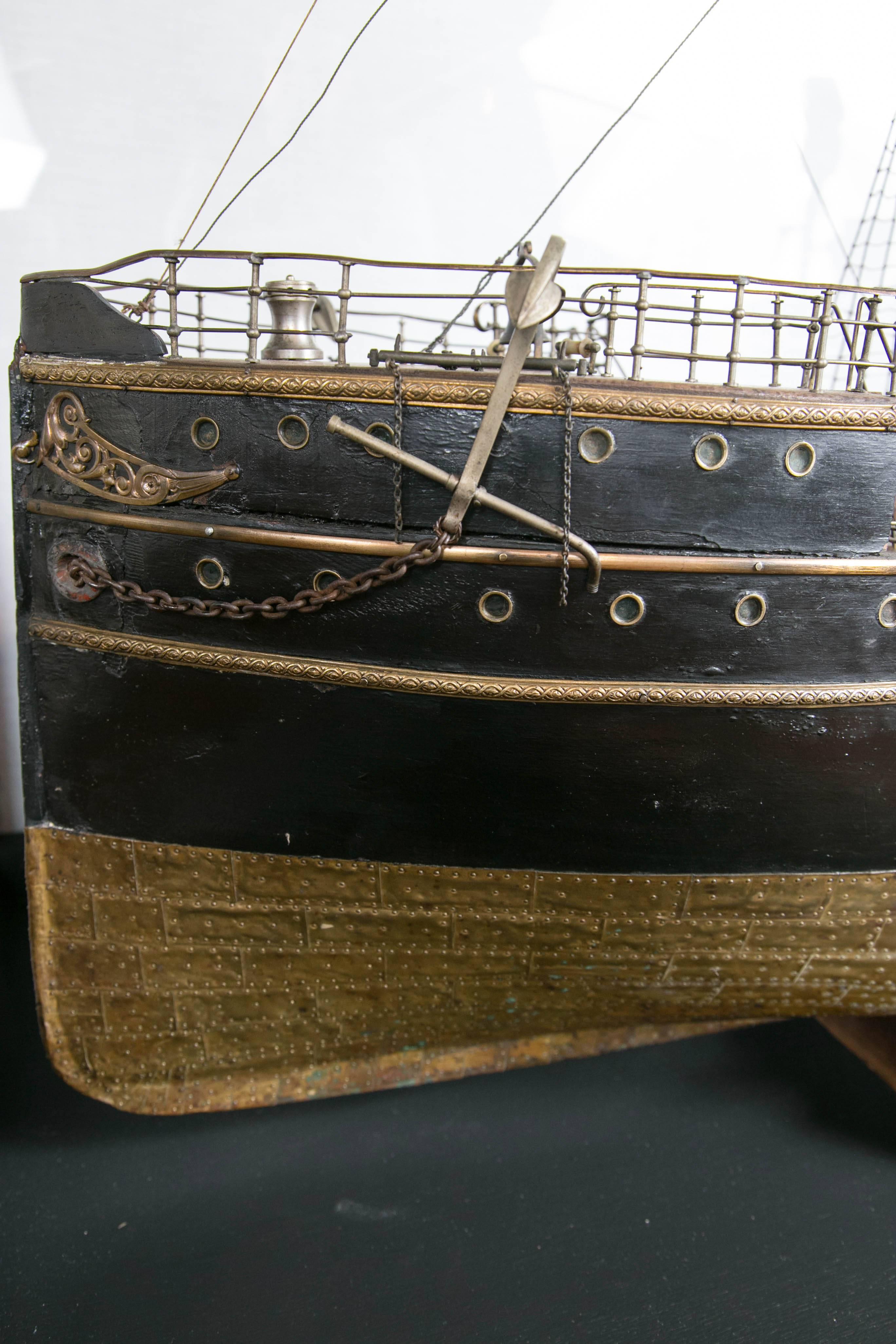Late 19th Century Working Steam Model of a Passenger Freighter 2