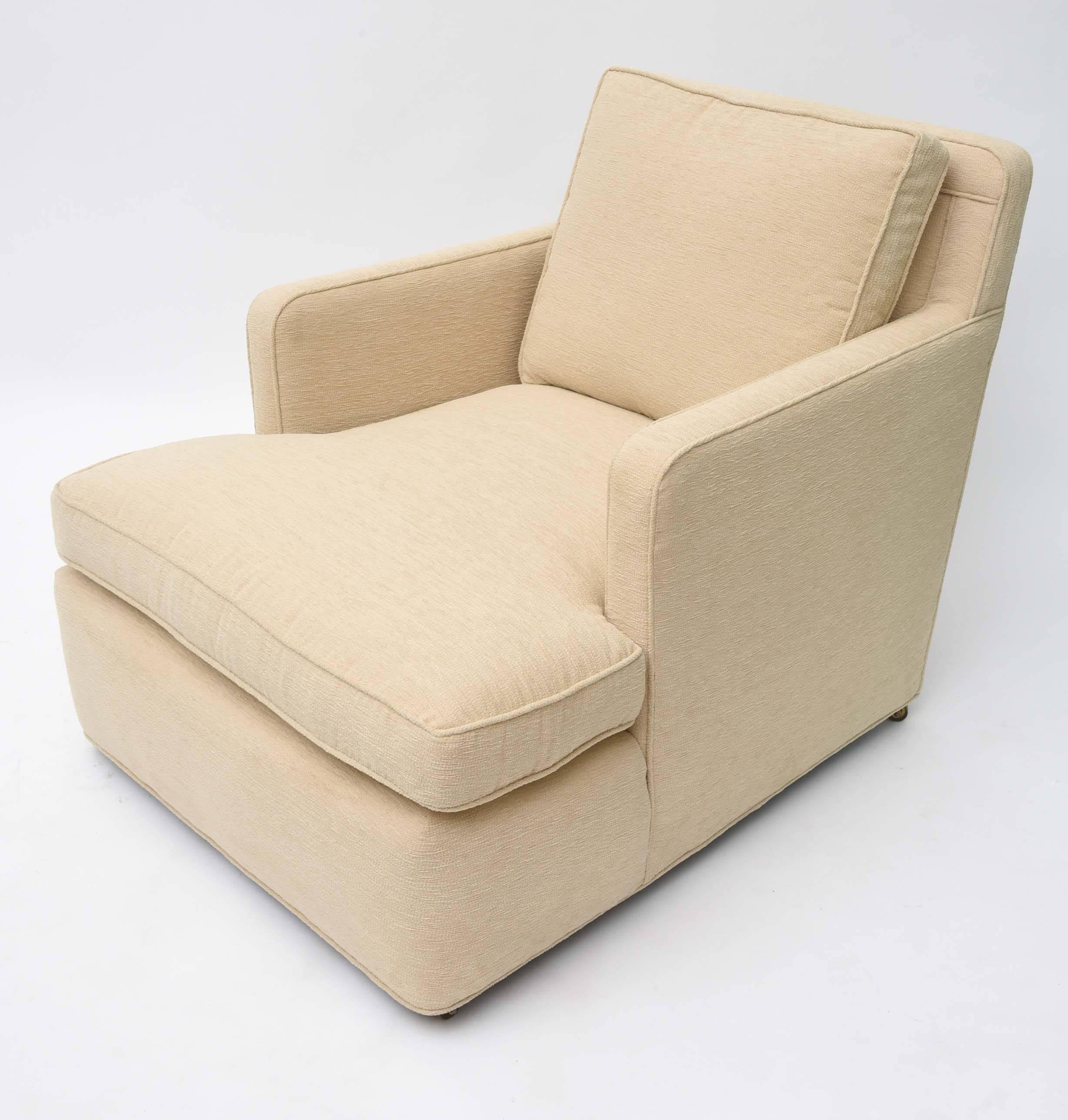 Edward Wormley Lounge Chair and Ottoman In Good Condition For Sale In West Palm Beach, FL
