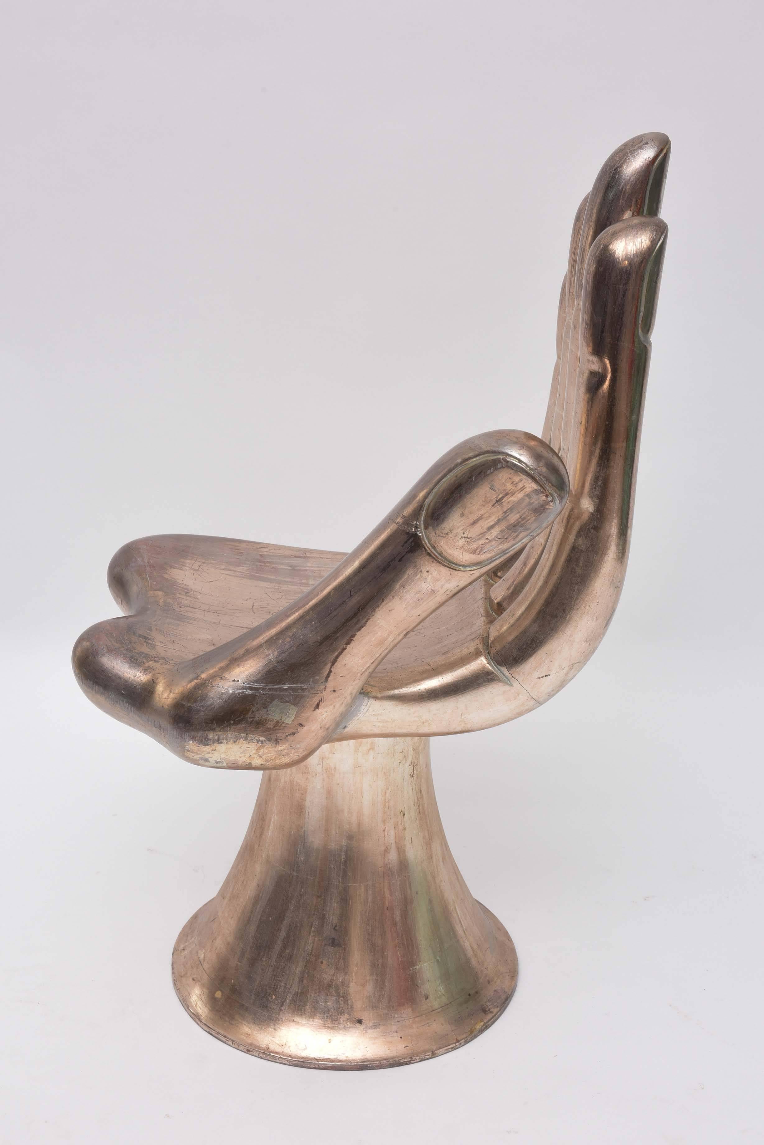 Mexican Pedro Friedeberg Silver Hand Chair