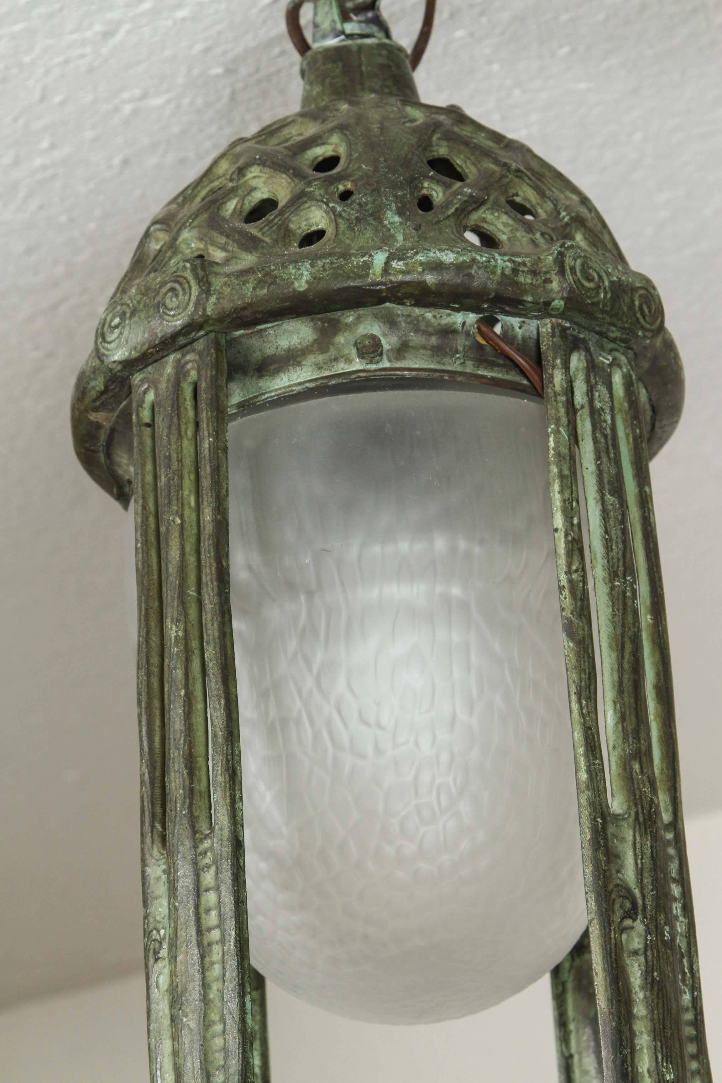 Notevole lampadario d'epoca in stile Art Nouveau in vendita 1