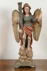 Rare, Large, 18th Century Angel Candlesticks