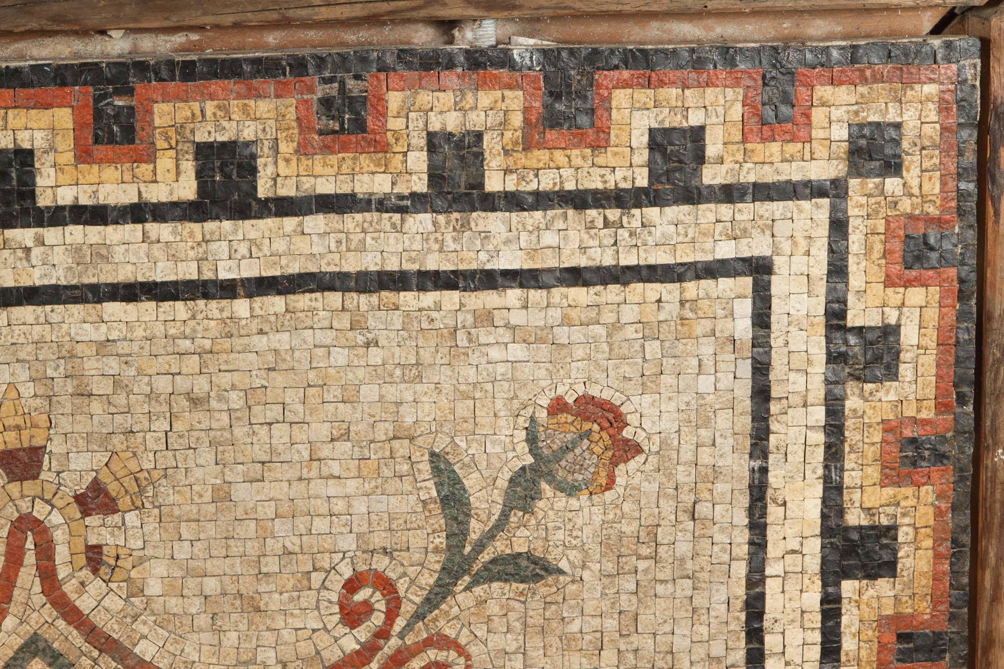 Classical Roman Large, 18th Century, Roman Mosaic Panel For Sale