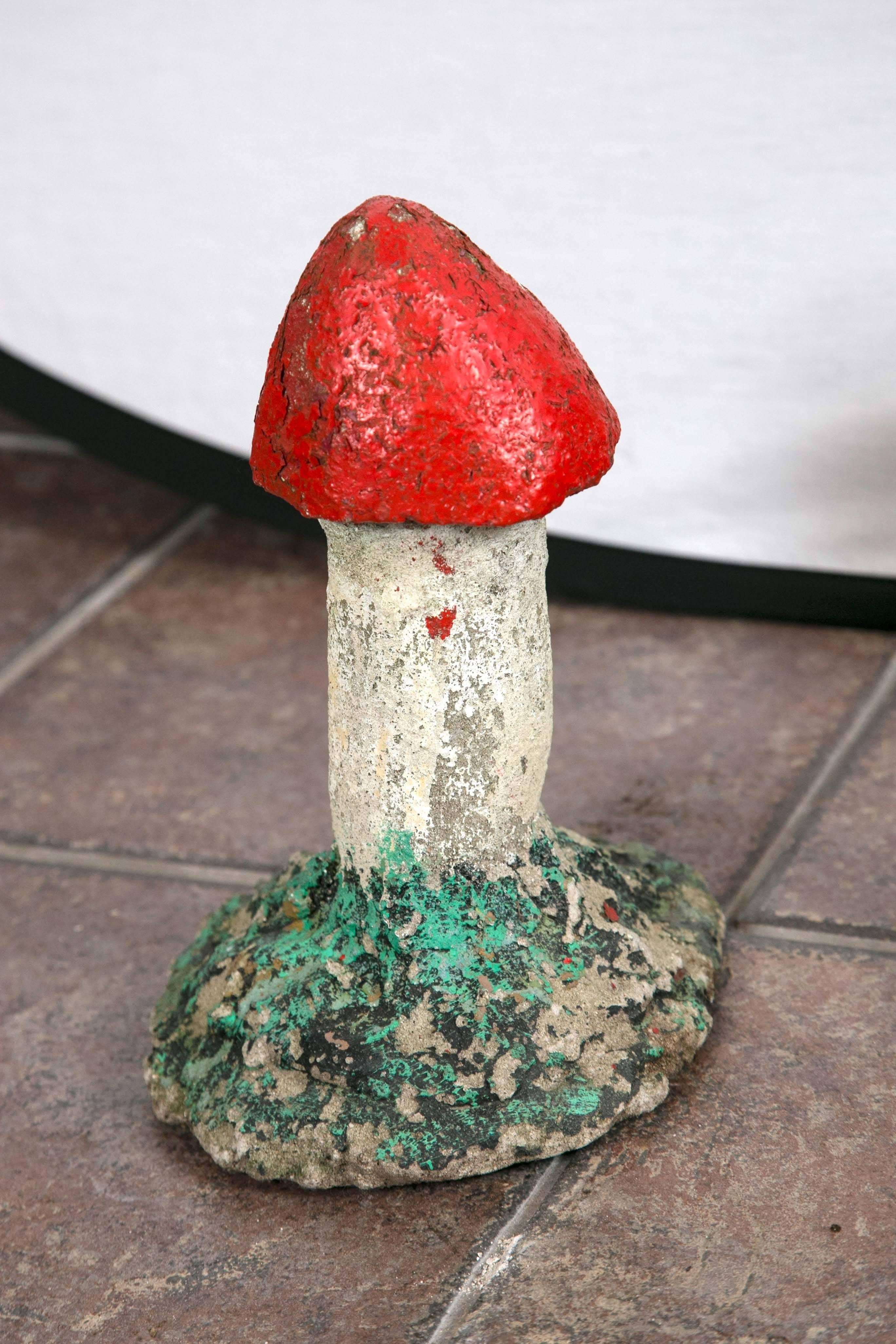 Adorable Painted Cast Mushrooms For Sale 1