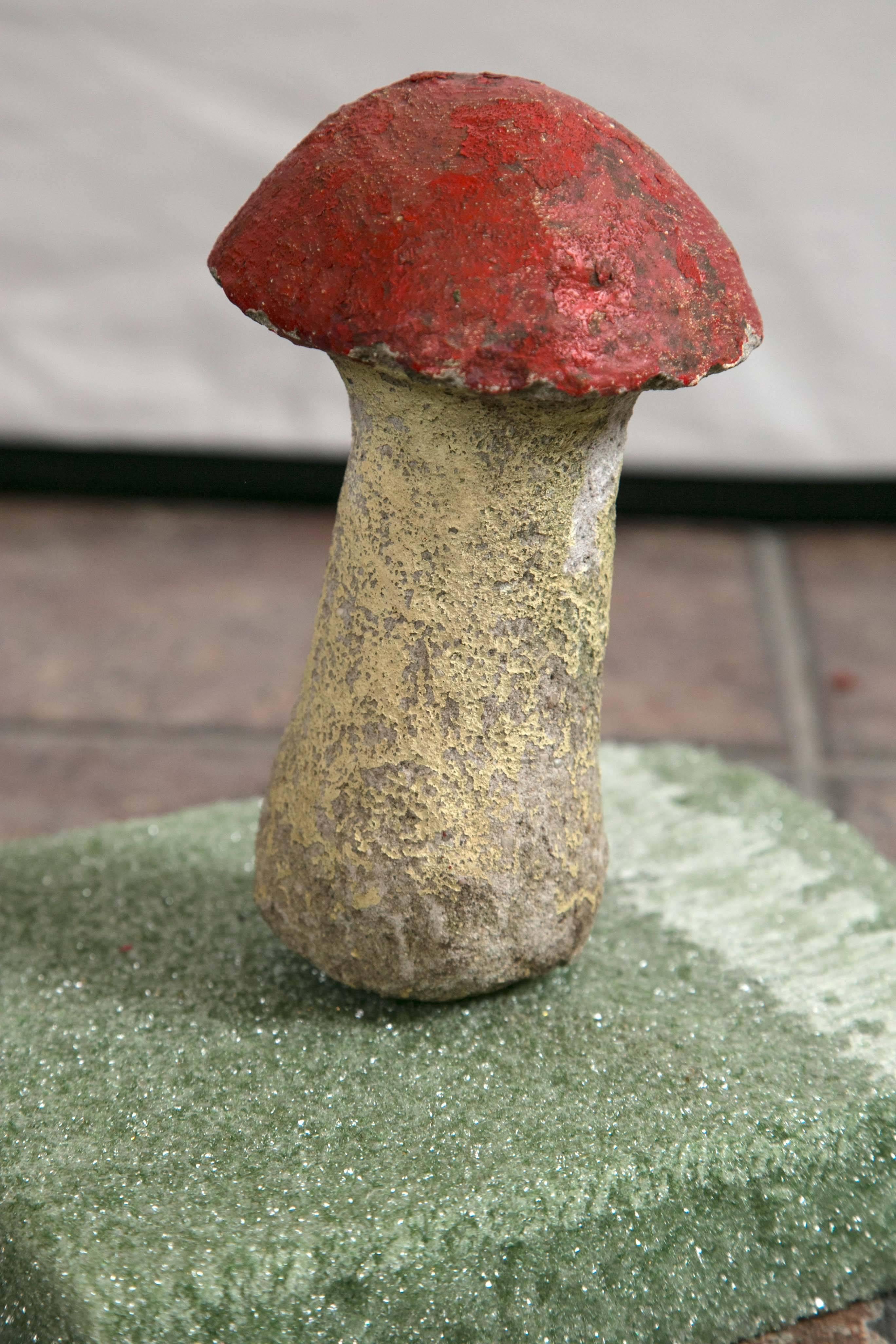 Adorable Painted Cast Mushrooms For Sale 3