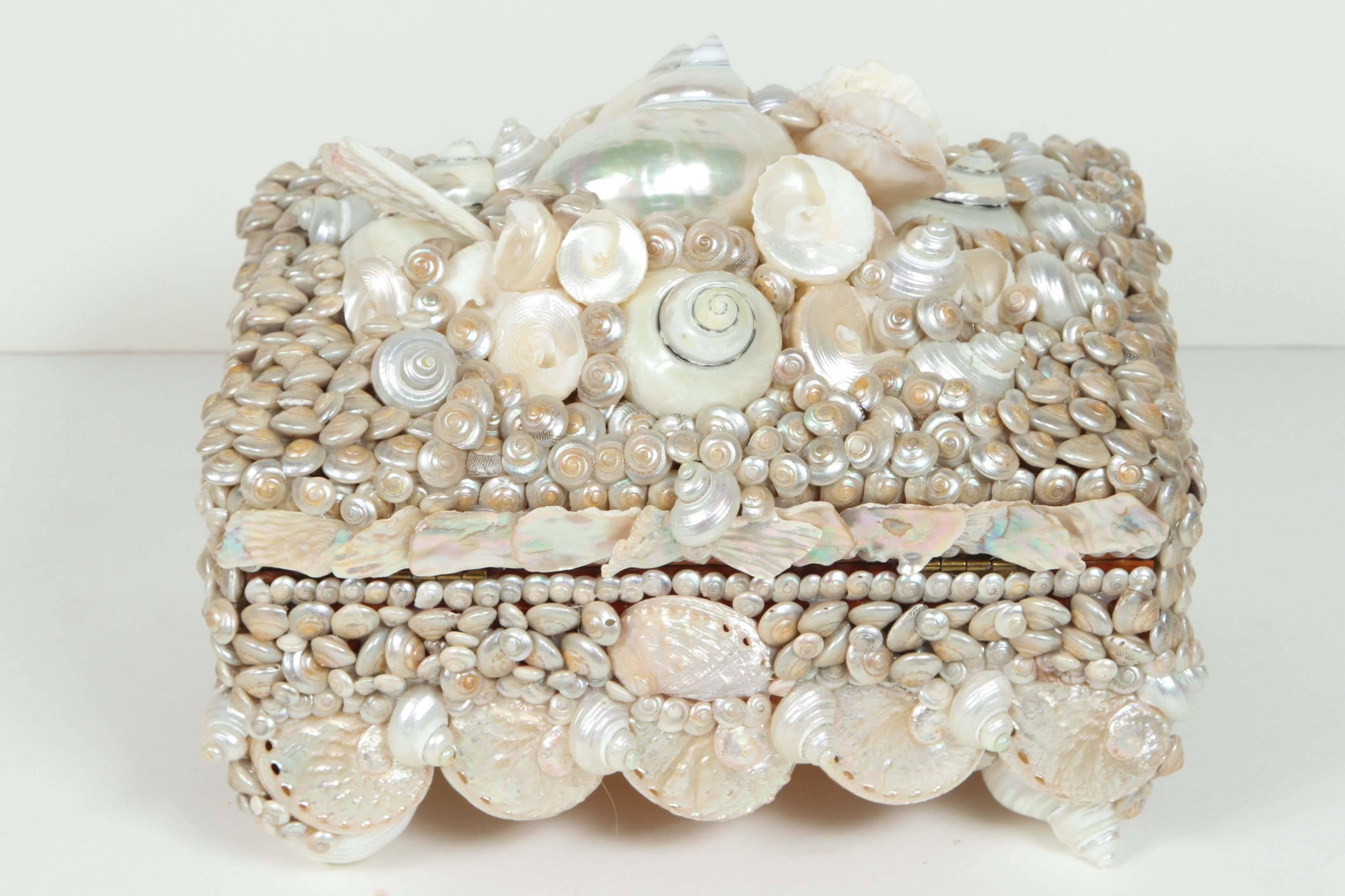 Contemporary Shell covered Coquillage Box 