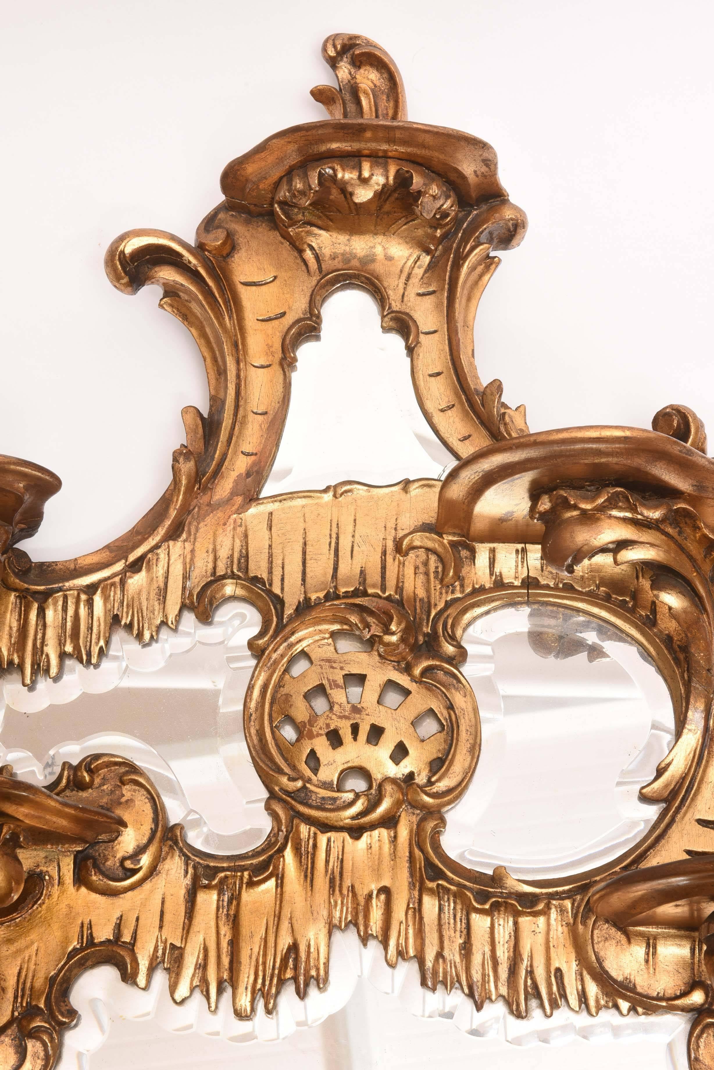 19th Century Mirrored Chinoiserie Style What Not In Good Condition In West Palm Beach, FL