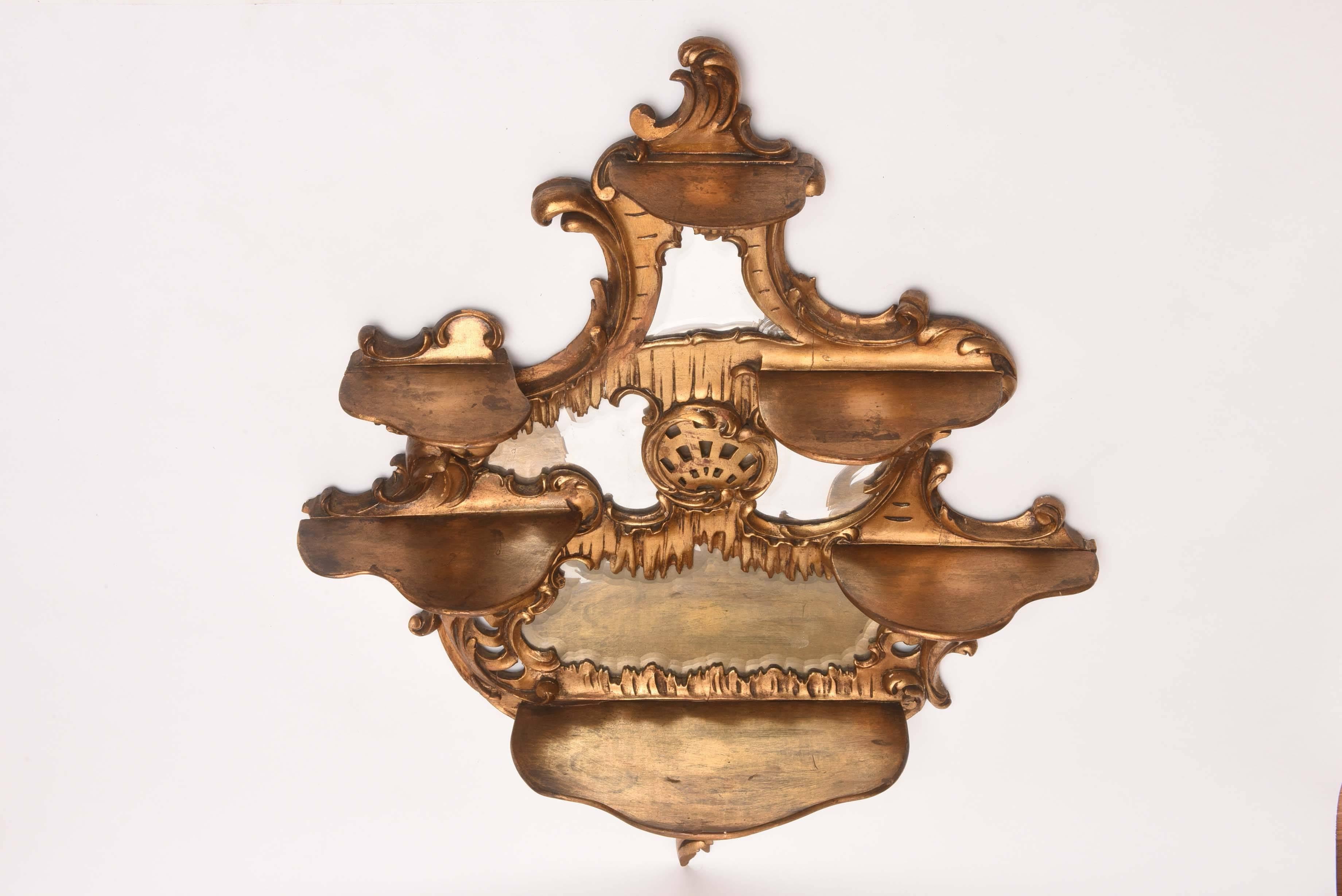 19th Century Mirrored Chinoiserie Style What Not 1