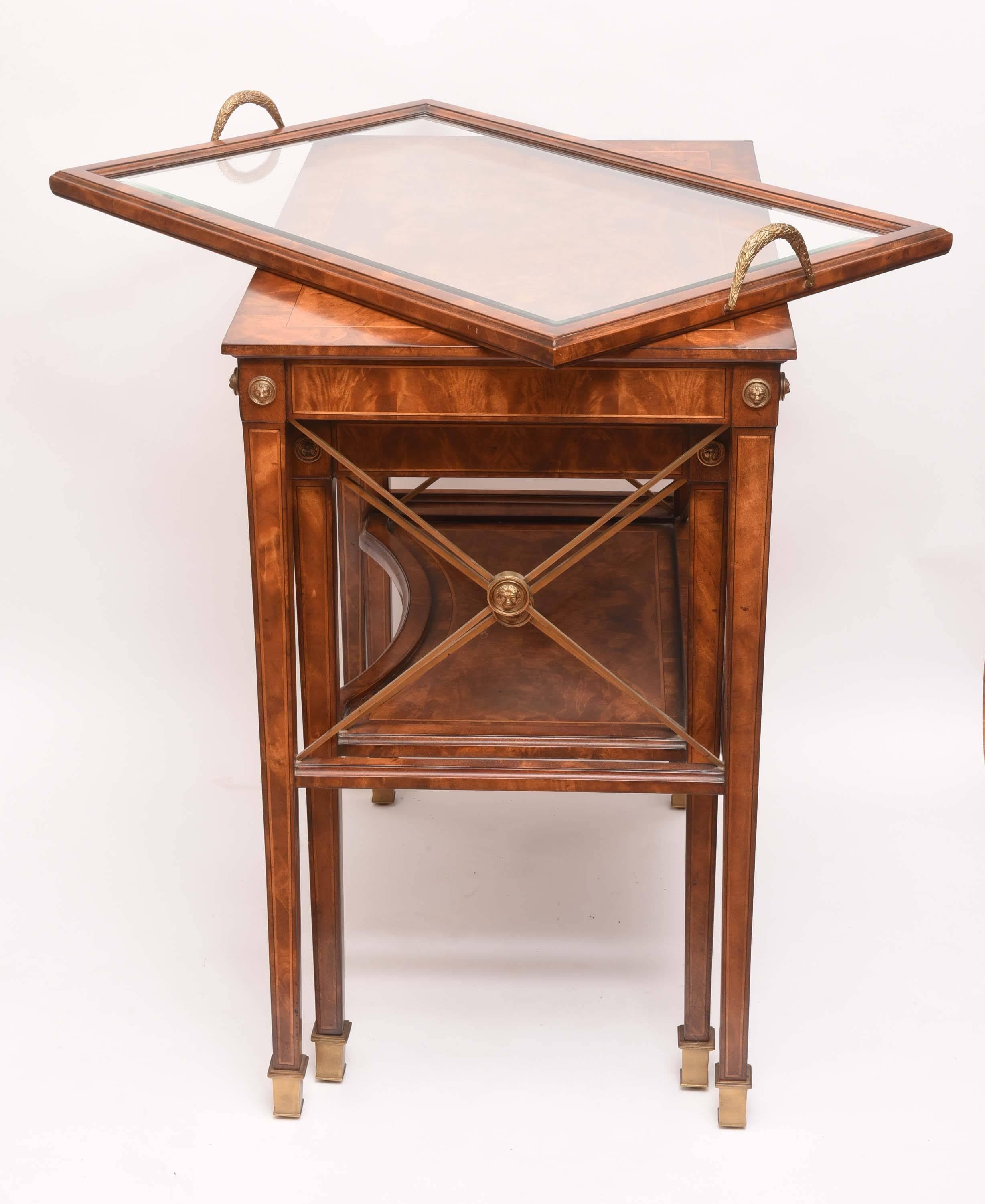  Neoklassizistische Wurzelholz-Nesting-Tische von Theodore Alexander (Holz) im Angebot