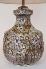 Pair of Alvino Bagni Ceramic Lamps, Italy, 1950s