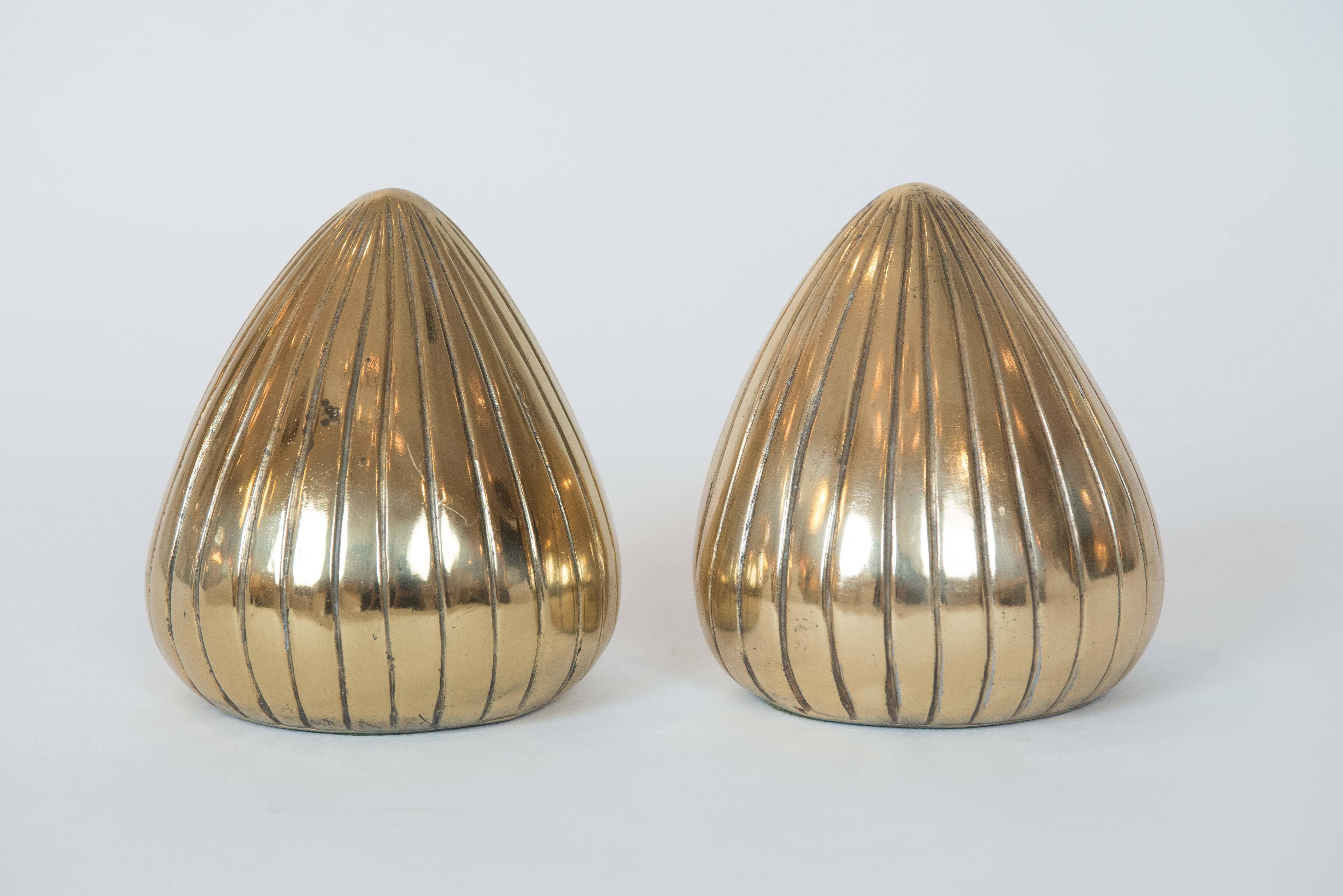 Pair of Brass Bookends by Ben Seibel for Jenfredware, New York In Excellent Condition In Toronto, ON