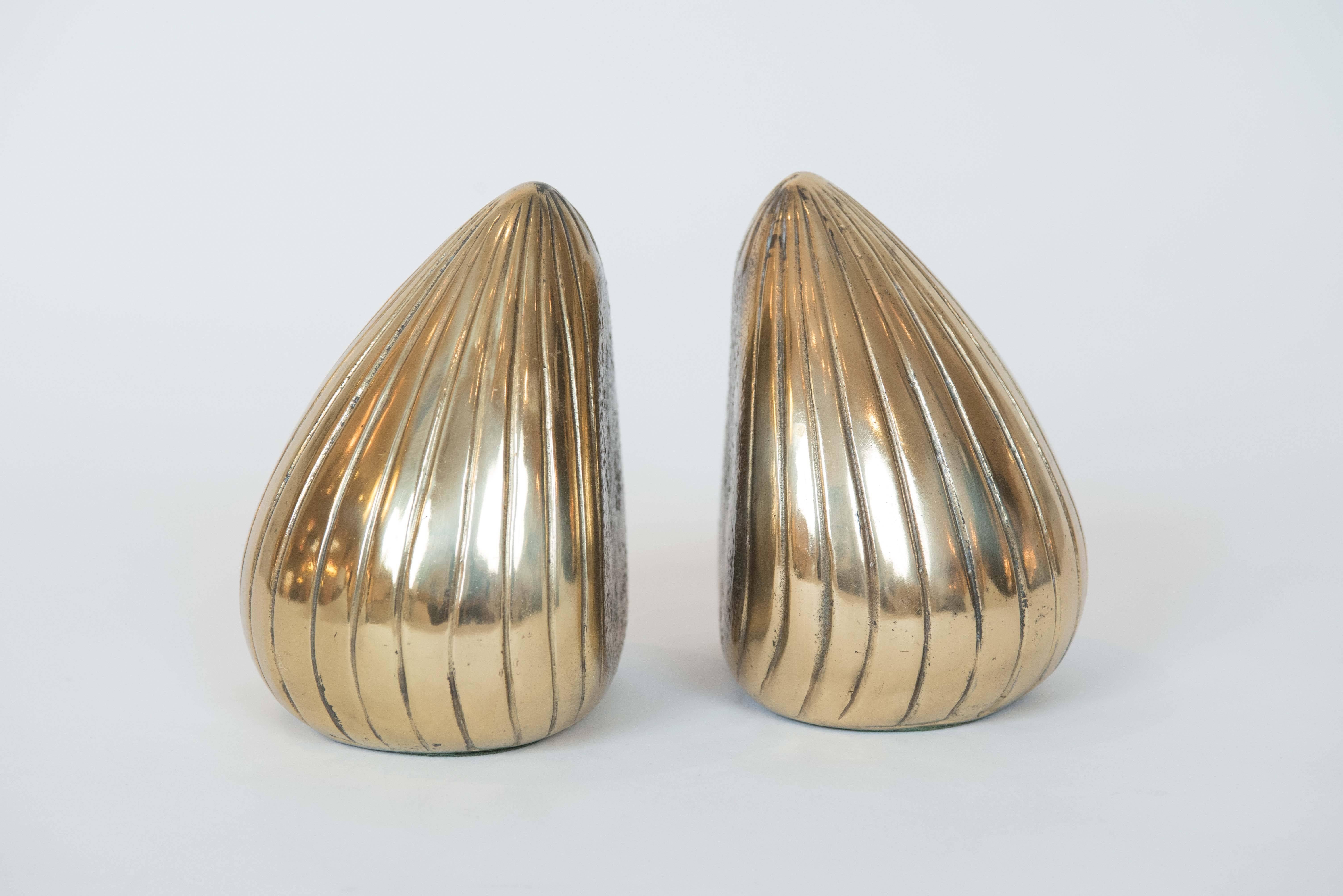 Pair of Brass Bookends by Ben Seibel for Jenfredware, New York 1