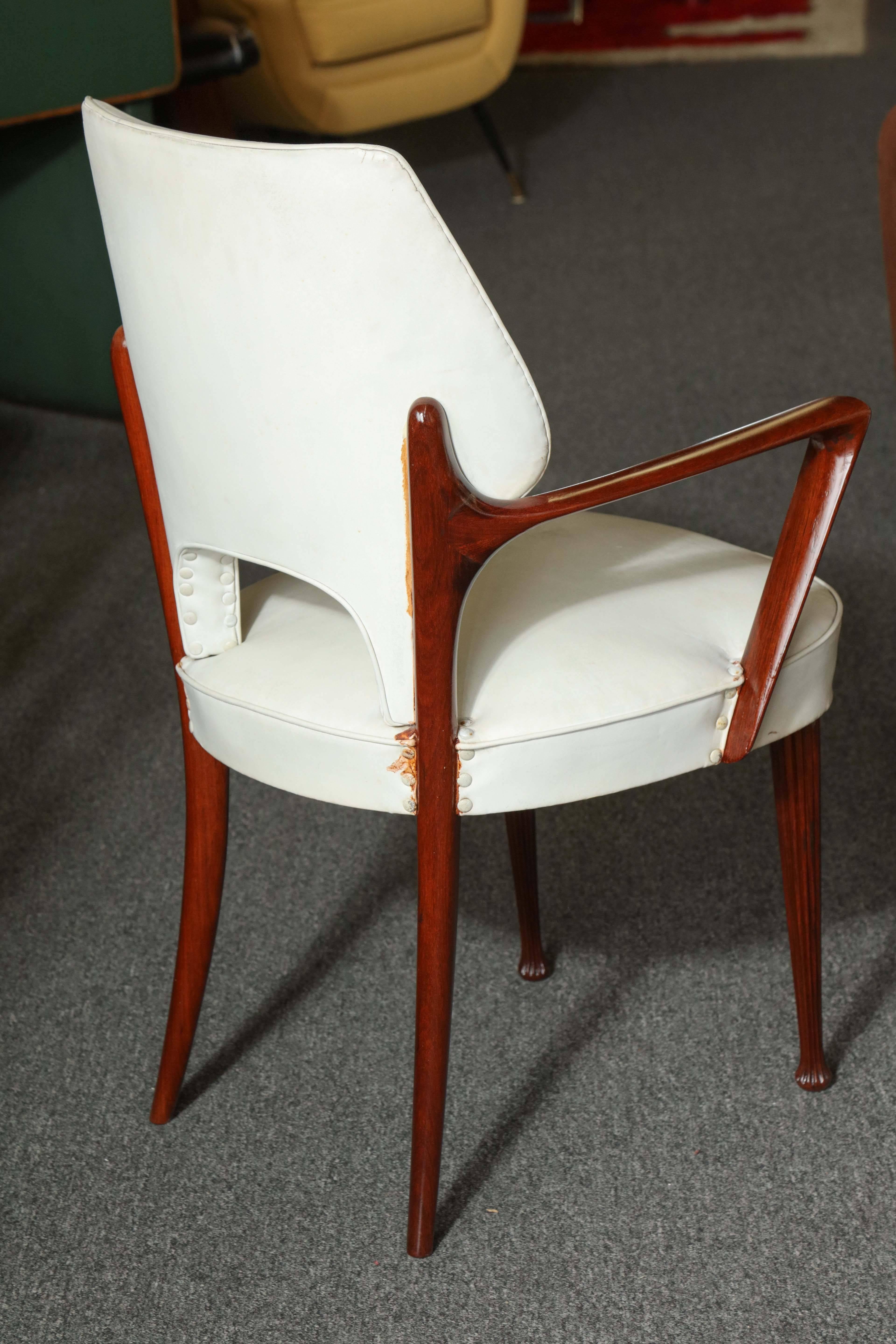 Mid-20th Century Four Dassi Chairs Made in Milan
