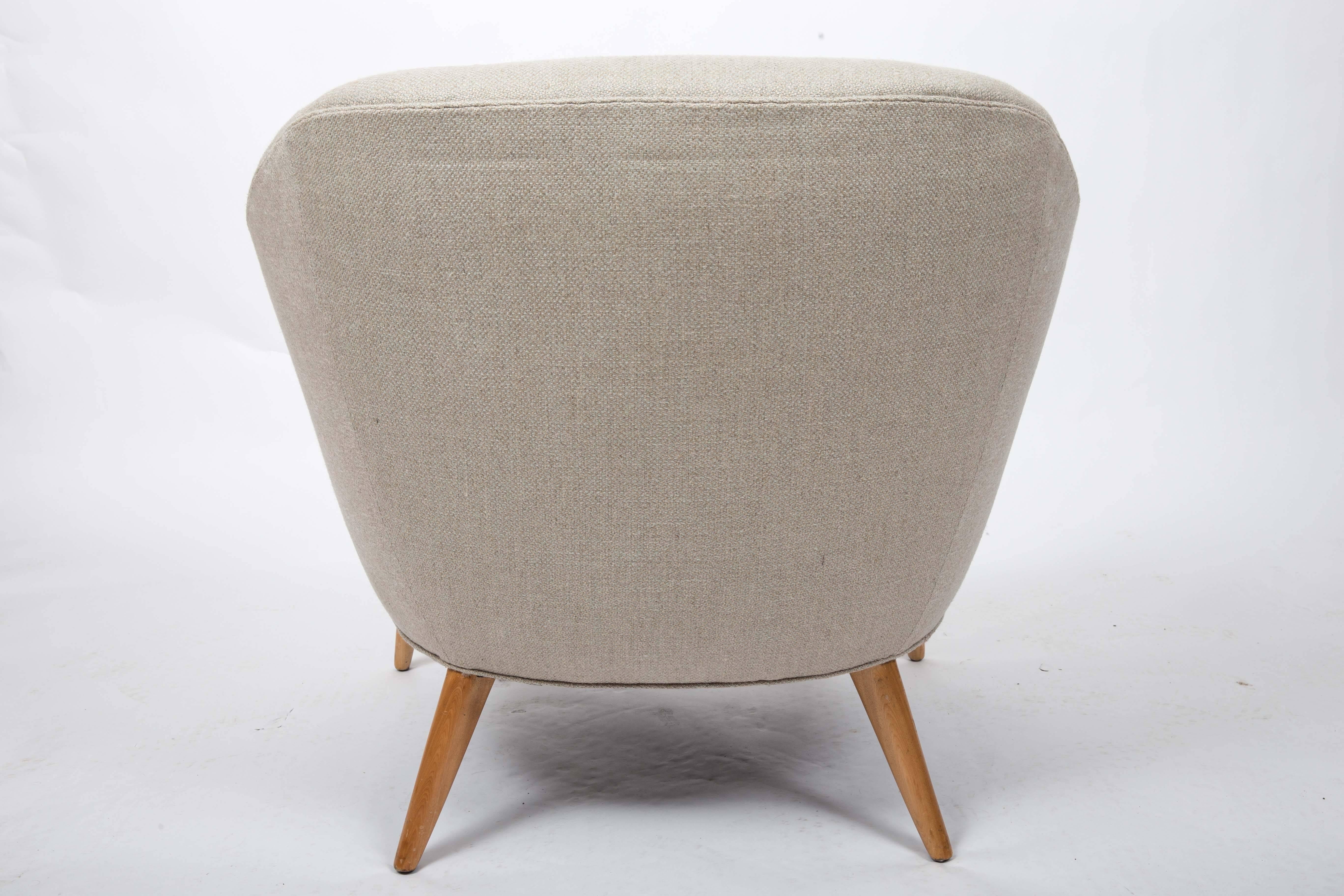 Fabric Mid-Century Tub Chair