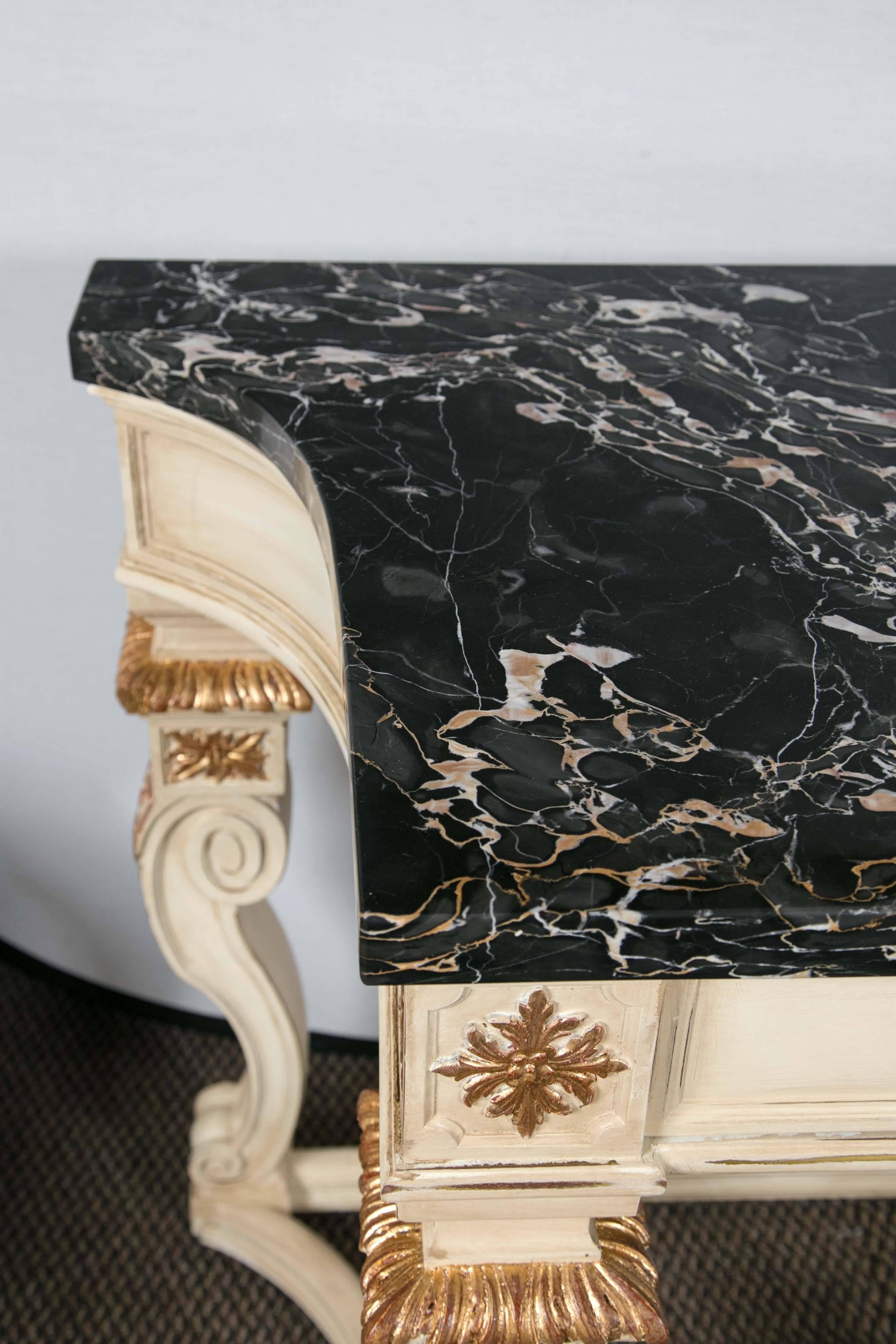 Hollywood Regency Fine Monumental Marble-Top Console/Sideboard by Jansen