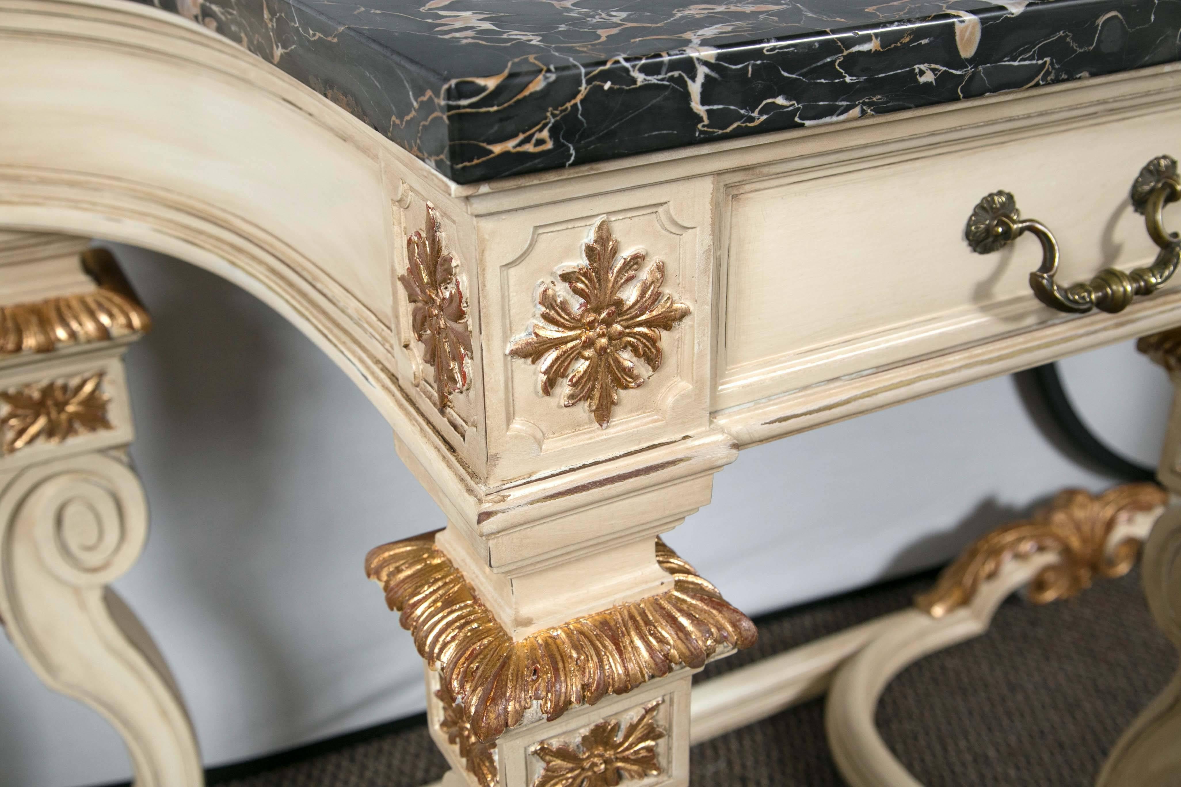 French Fine Monumental Marble-Top Console/Sideboard by Jansen