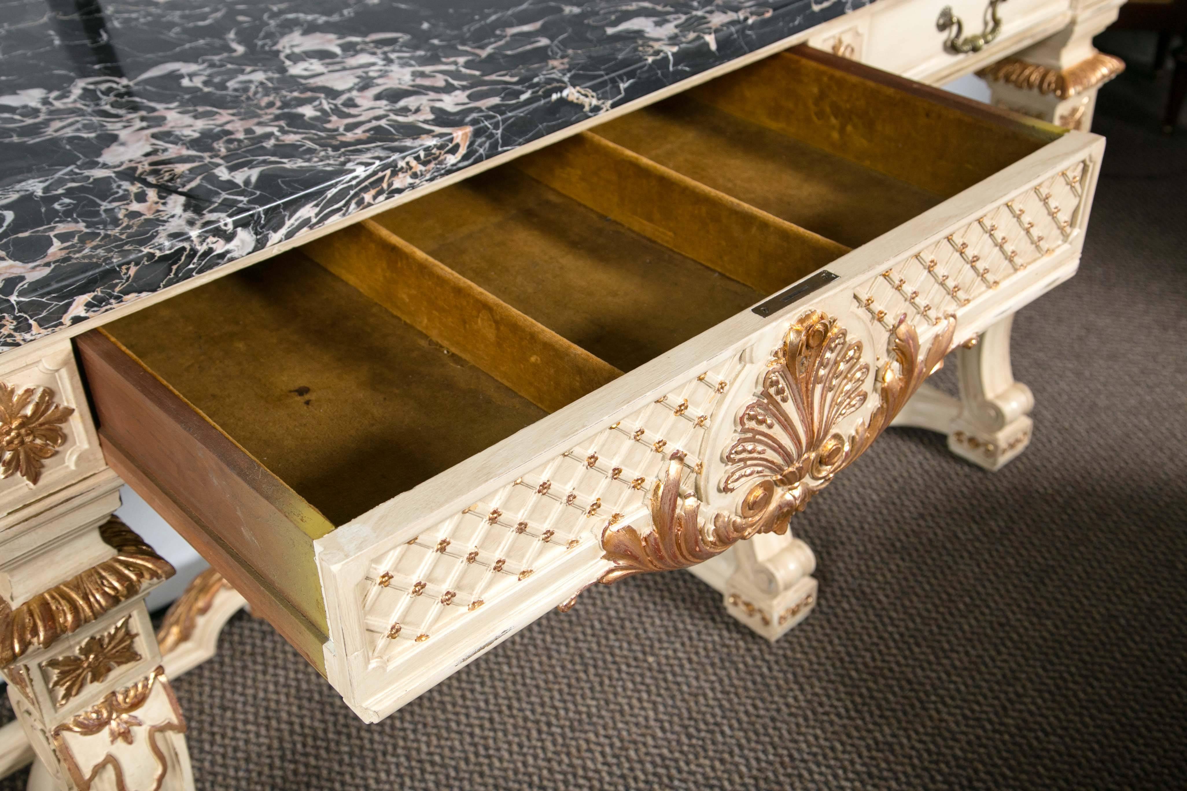 Mid-20th Century Fine Monumental Marble-Top Console/Sideboard by Jansen