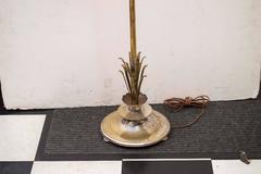 German Art Deco Silver Bronze and Hand-Wrought Floor Lamp