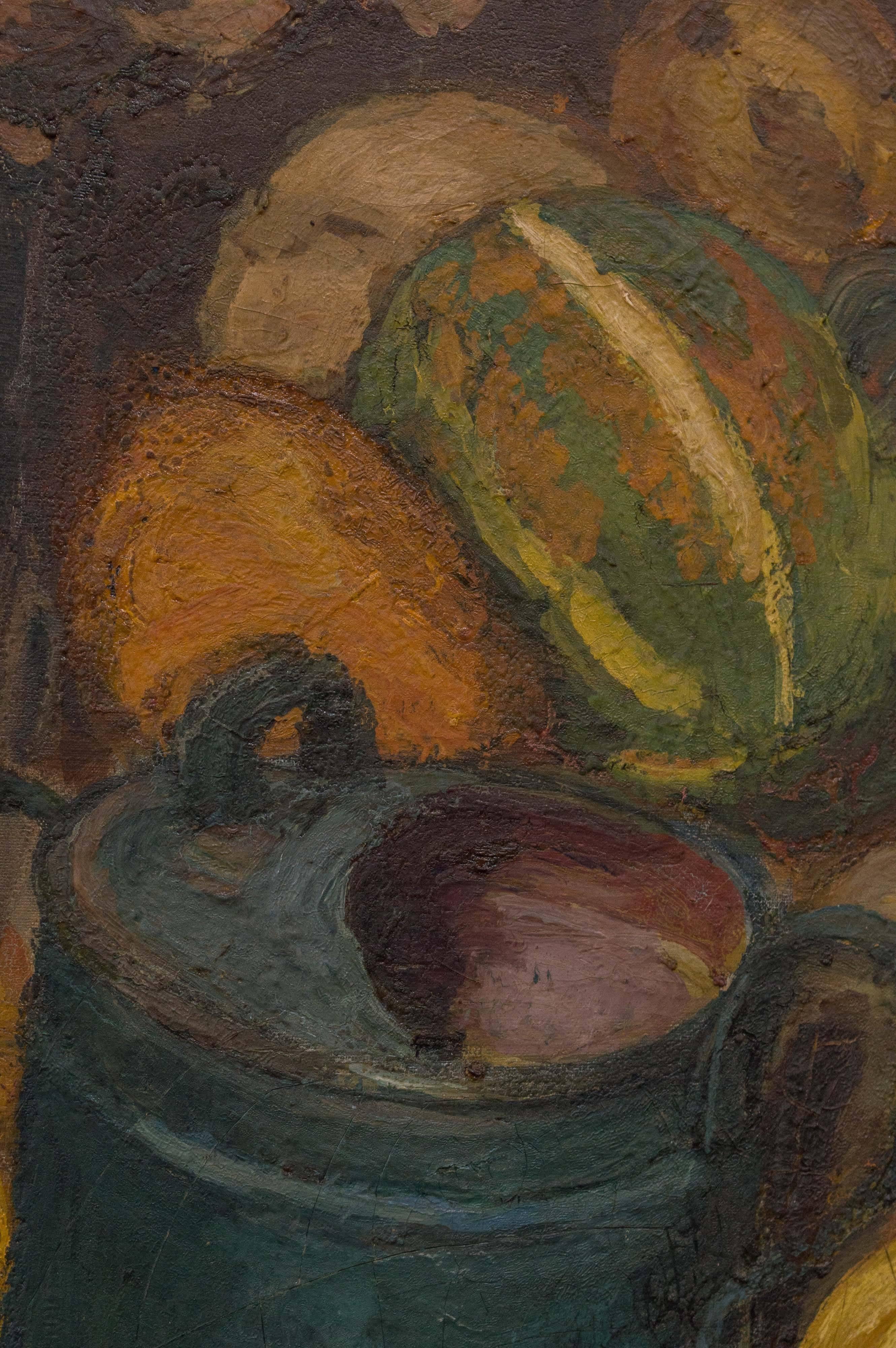Early 20th Century Magnificent Autumnal Still Life by Dutch Artist Barbara van Houten For Sale