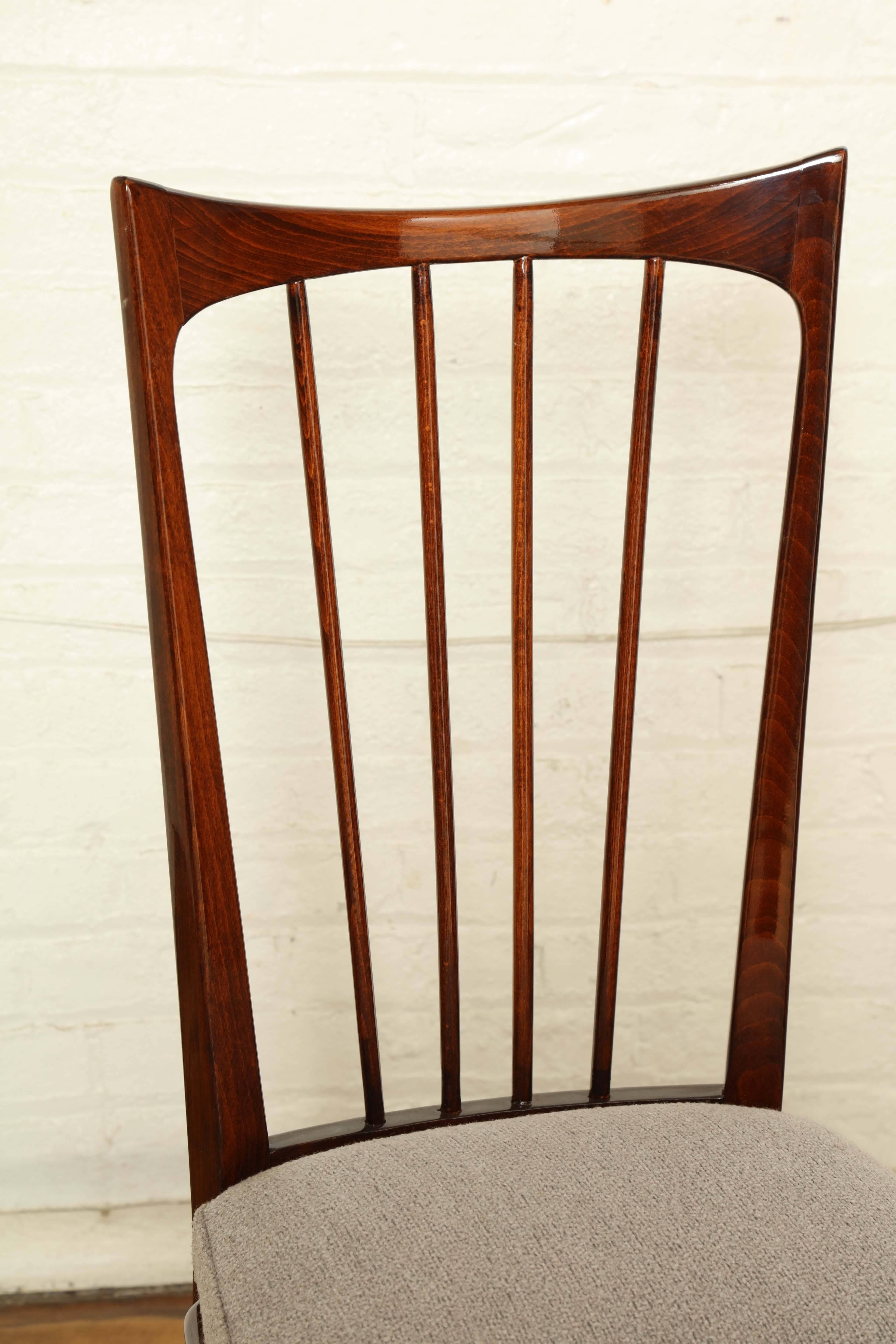 Walnut Mid-Century Modern Dining Chairs
