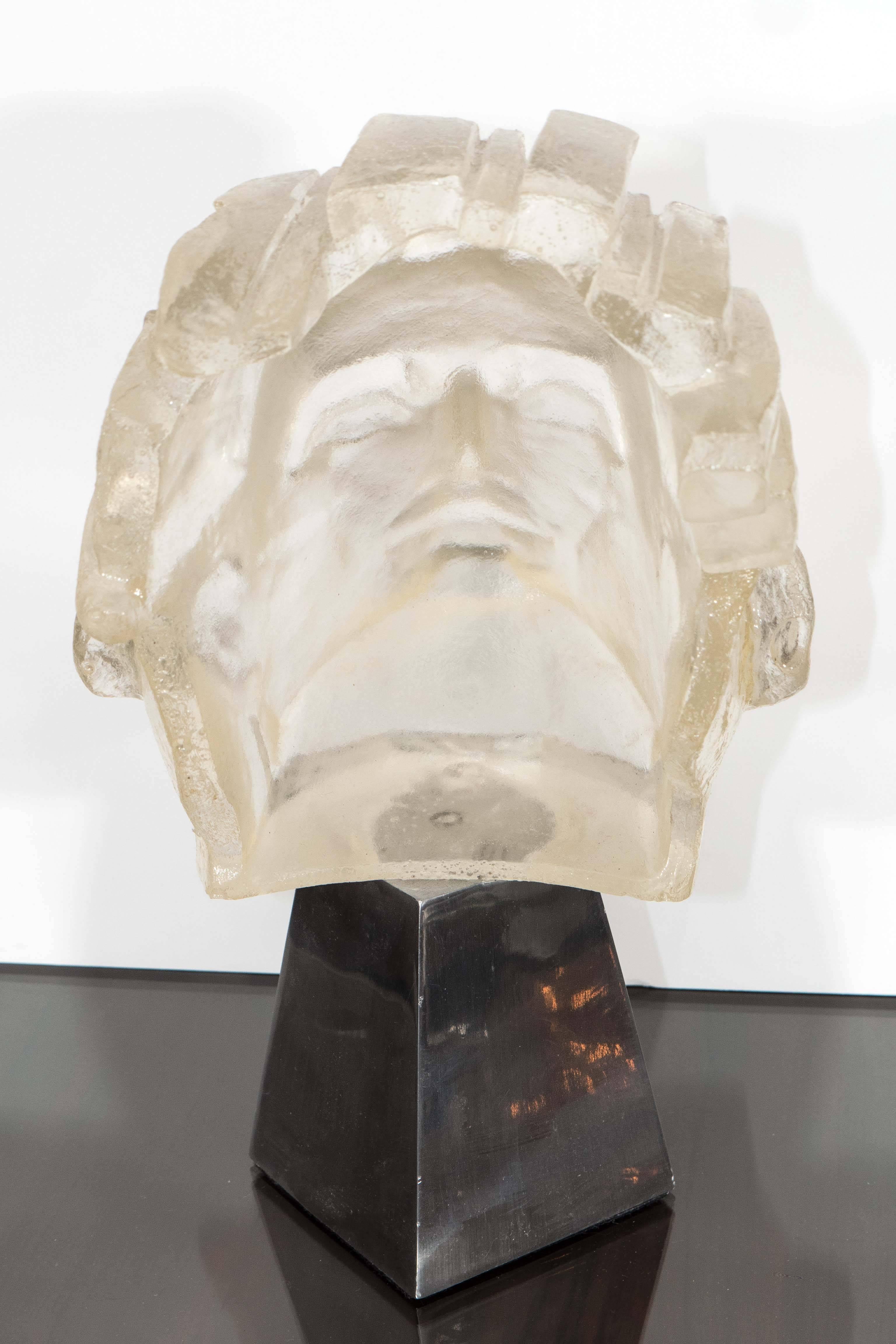 Mid-20th Century Resin Head Sculpture
