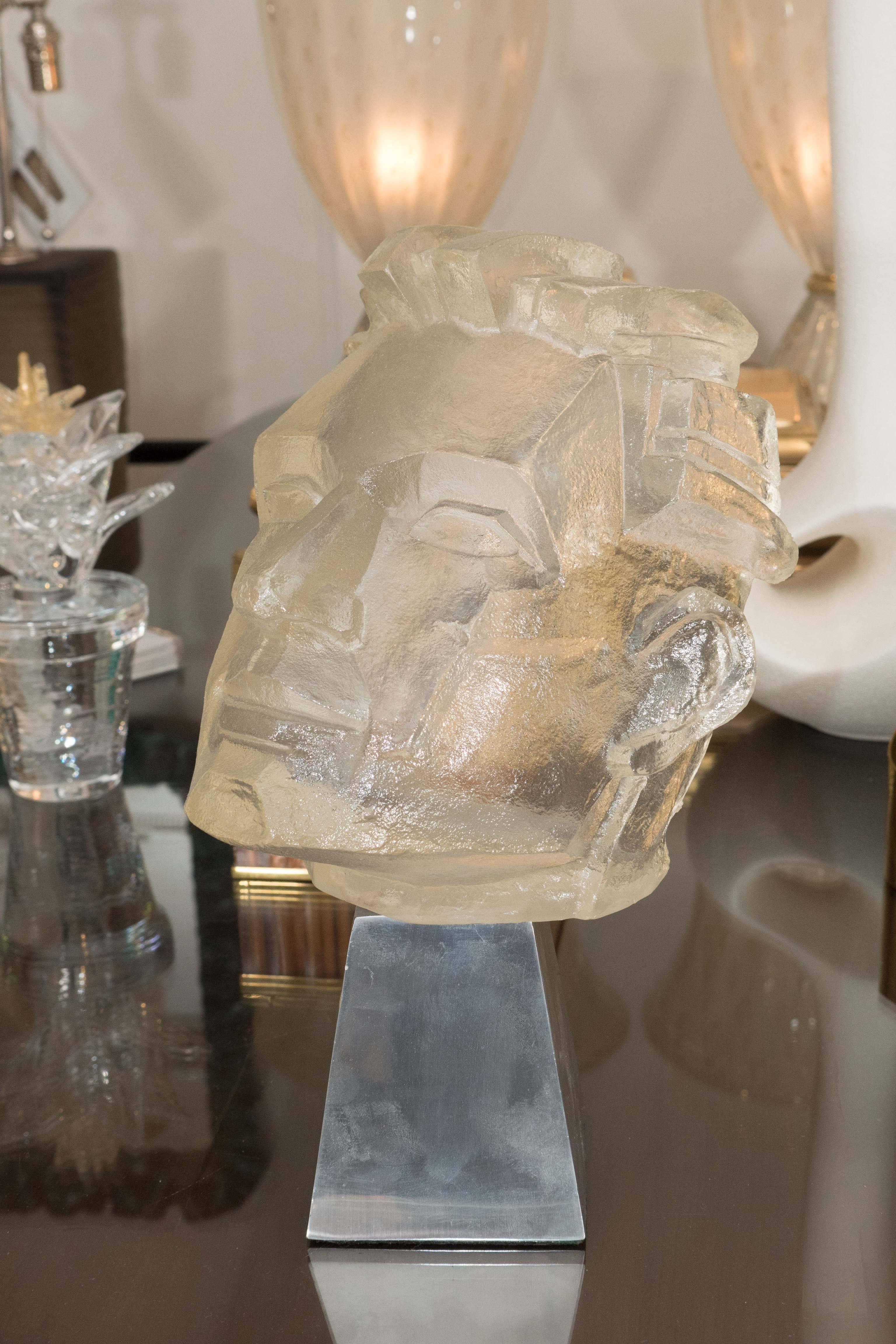 Nickel Resin Head Sculpture