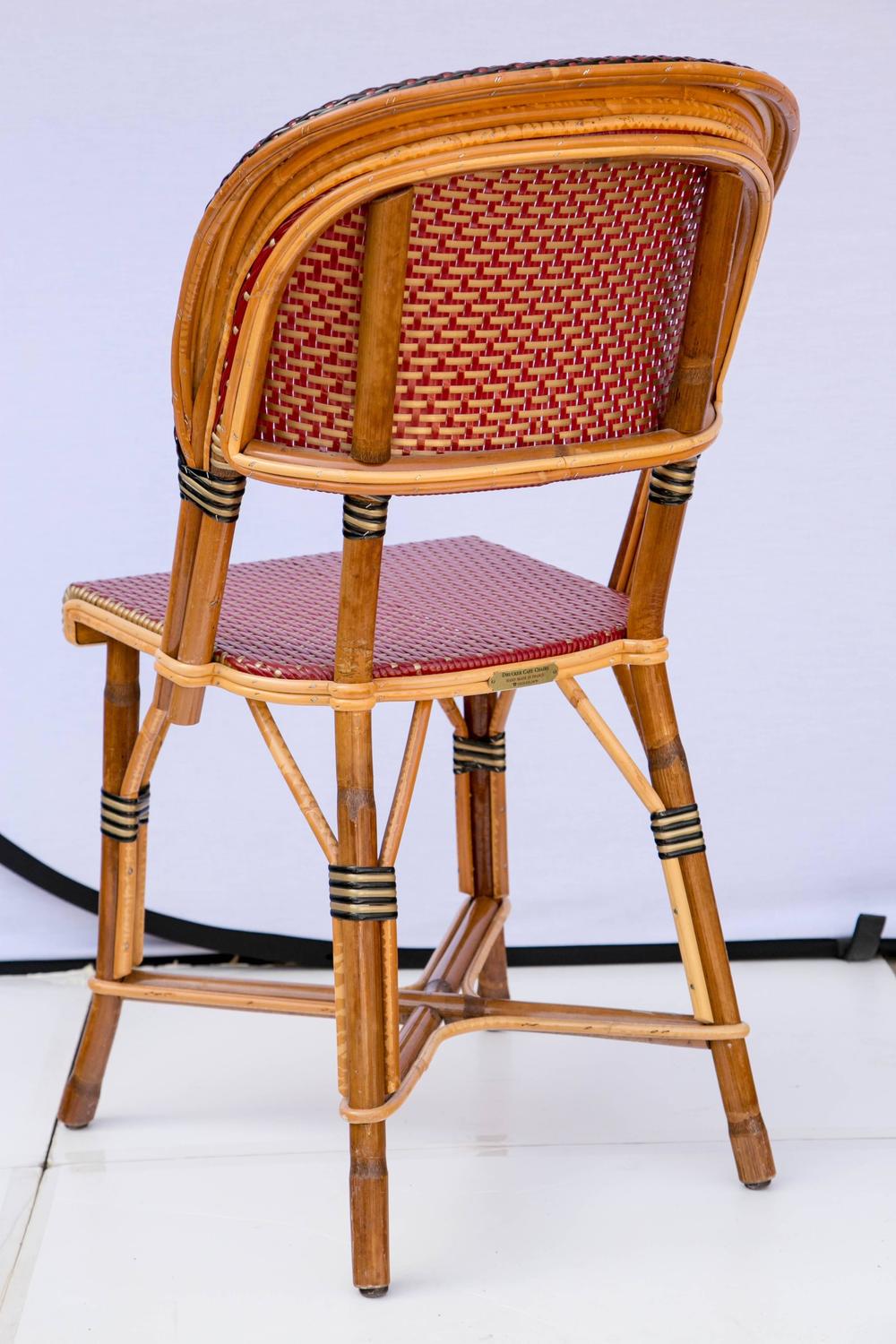 Fantastic Set of Four Maison Drucker Bastille Bamboo Bistro Chairs at 1stdibs