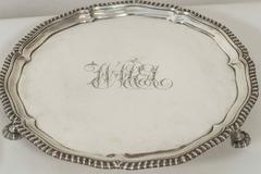 Three George III Sterling Silver Salvers by William Bennett