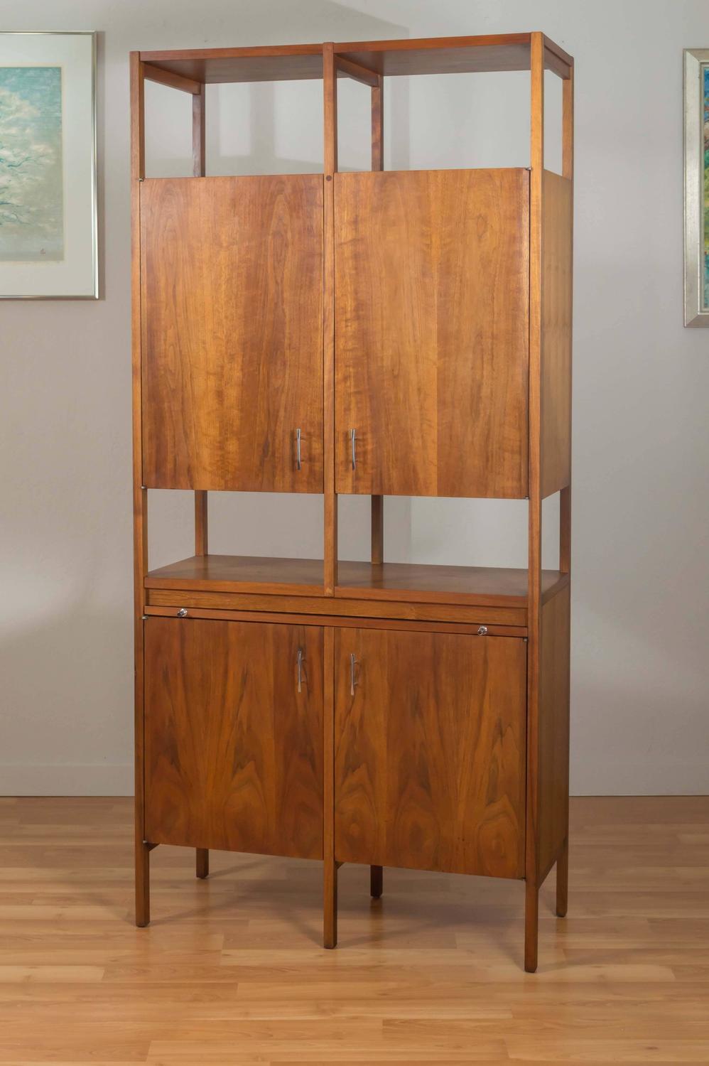 “Delineator” Walnut Dry Bar/Tall by Paul McCobb for Lane