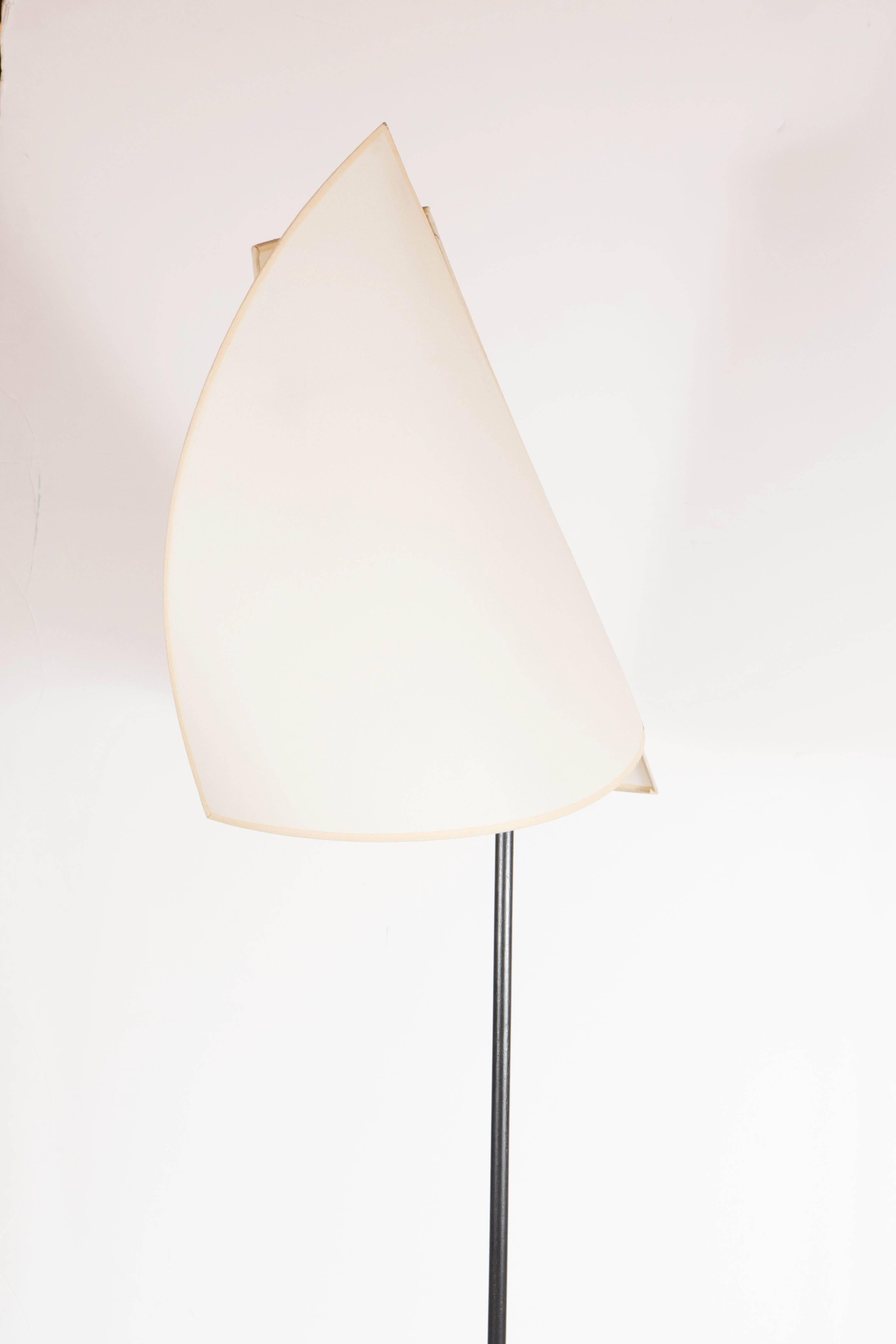 Mid-Century Modern Sculptural Floor Lamp in Wrought Iron and Bronze in the Manner of Jean Royere