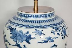 Late 17th Century Japanese Blue and White Vase Lamped