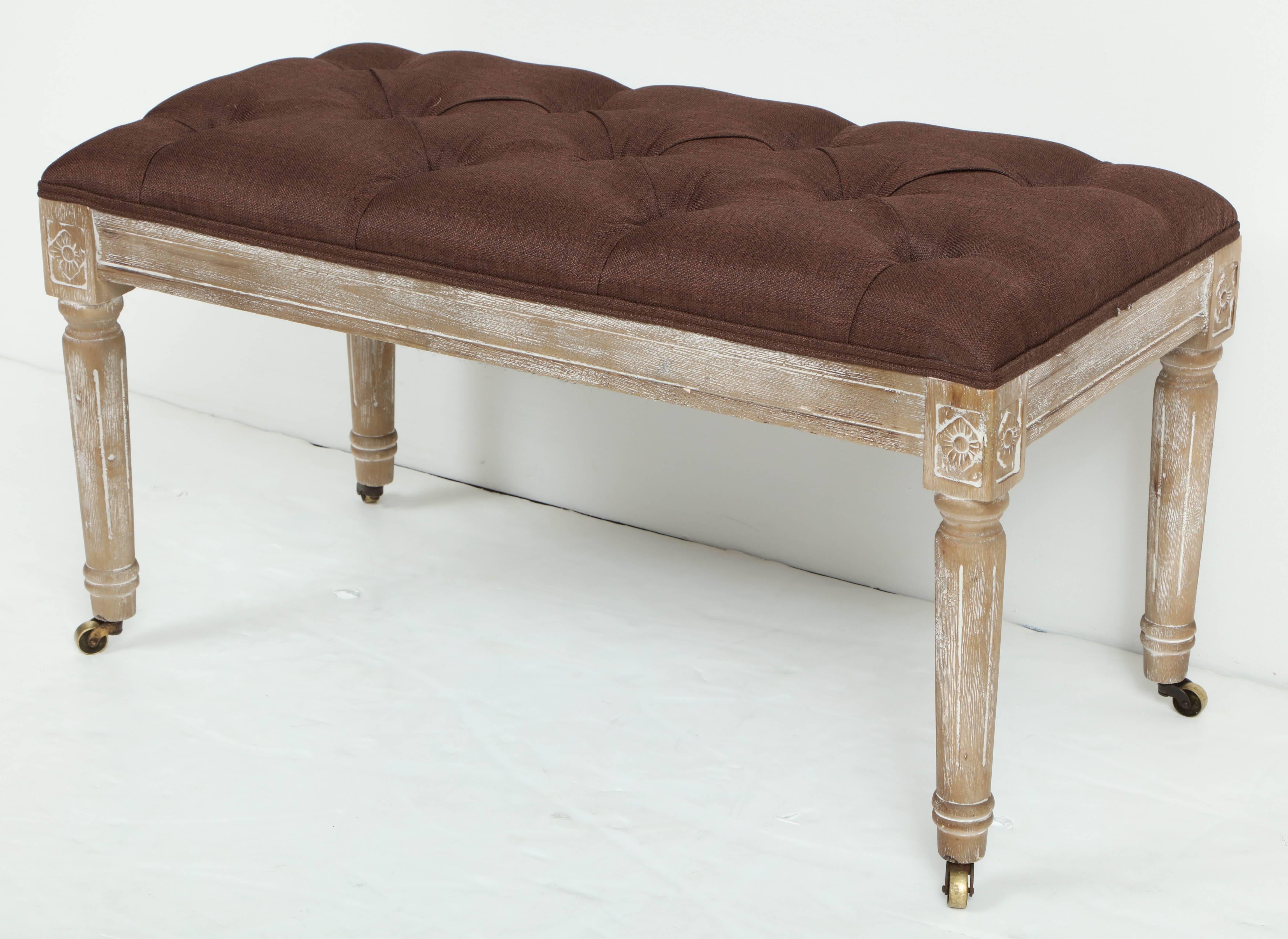 Louis XVI Pair of Upholstered Benches